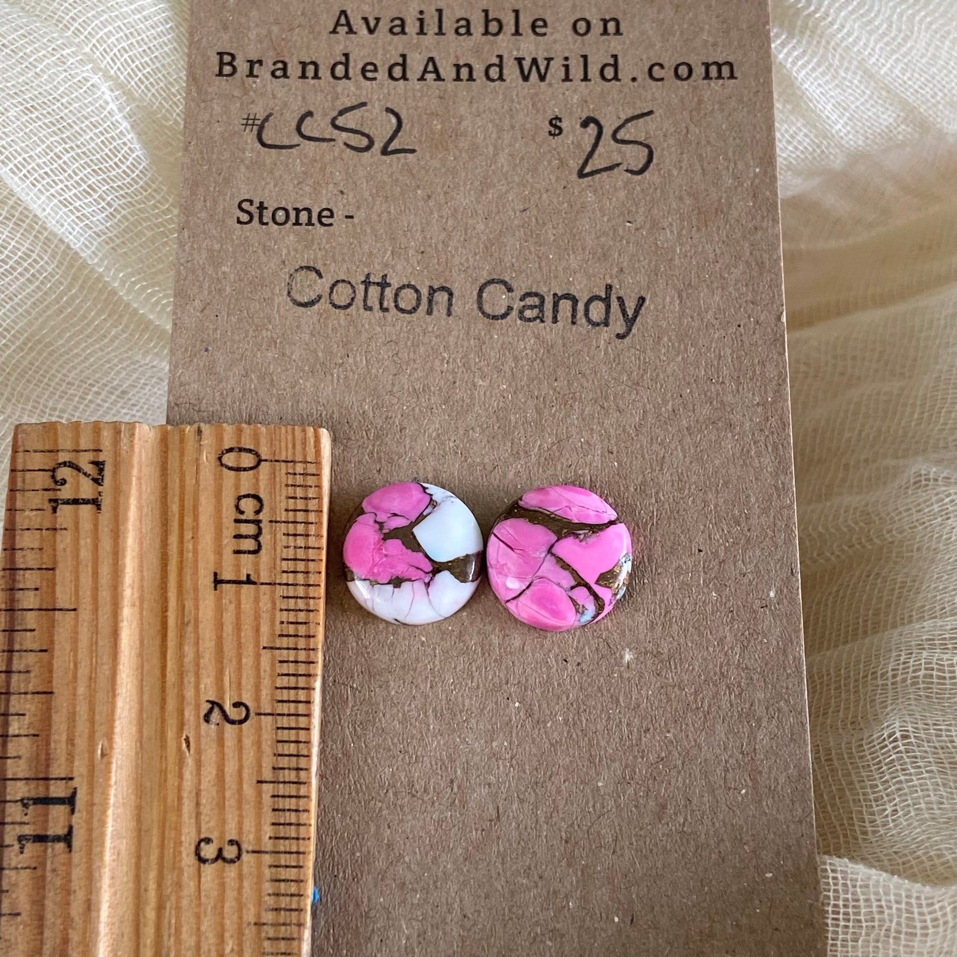 Cotton Candy Cabochon - CC52 2C00E1FE-DA42-4461-9FD9-E656B69BDE95 Brandedandwild.com