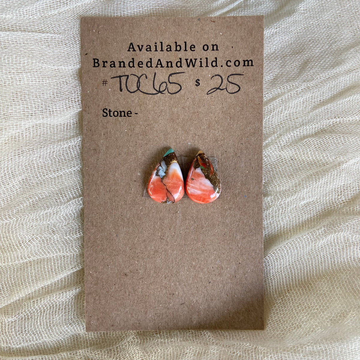 Turquoise, Oyster Shell, Copper Cabochon - TOC65 2C0F1EB6-E3EB-42E2-A249-BEABA507B0D1 Brandedandwild.com