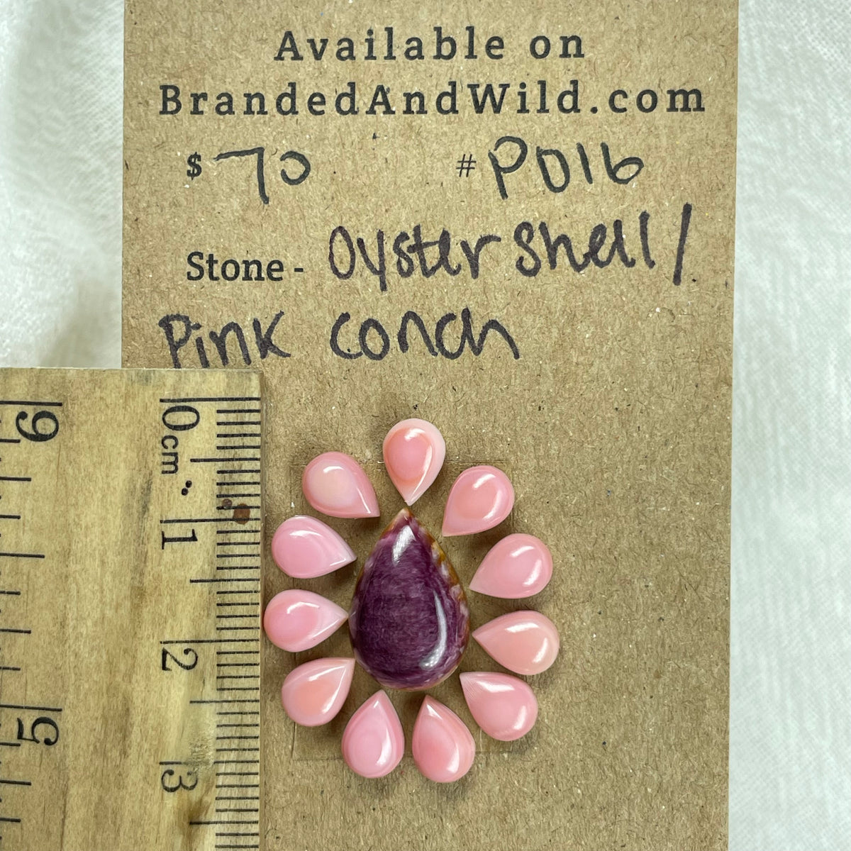 Pink Conch / Oyster Shell Cabochon - PO16 2C3124AA-8D9C-4366-B25C-AA982BC3BD62 Brandedandwild.com