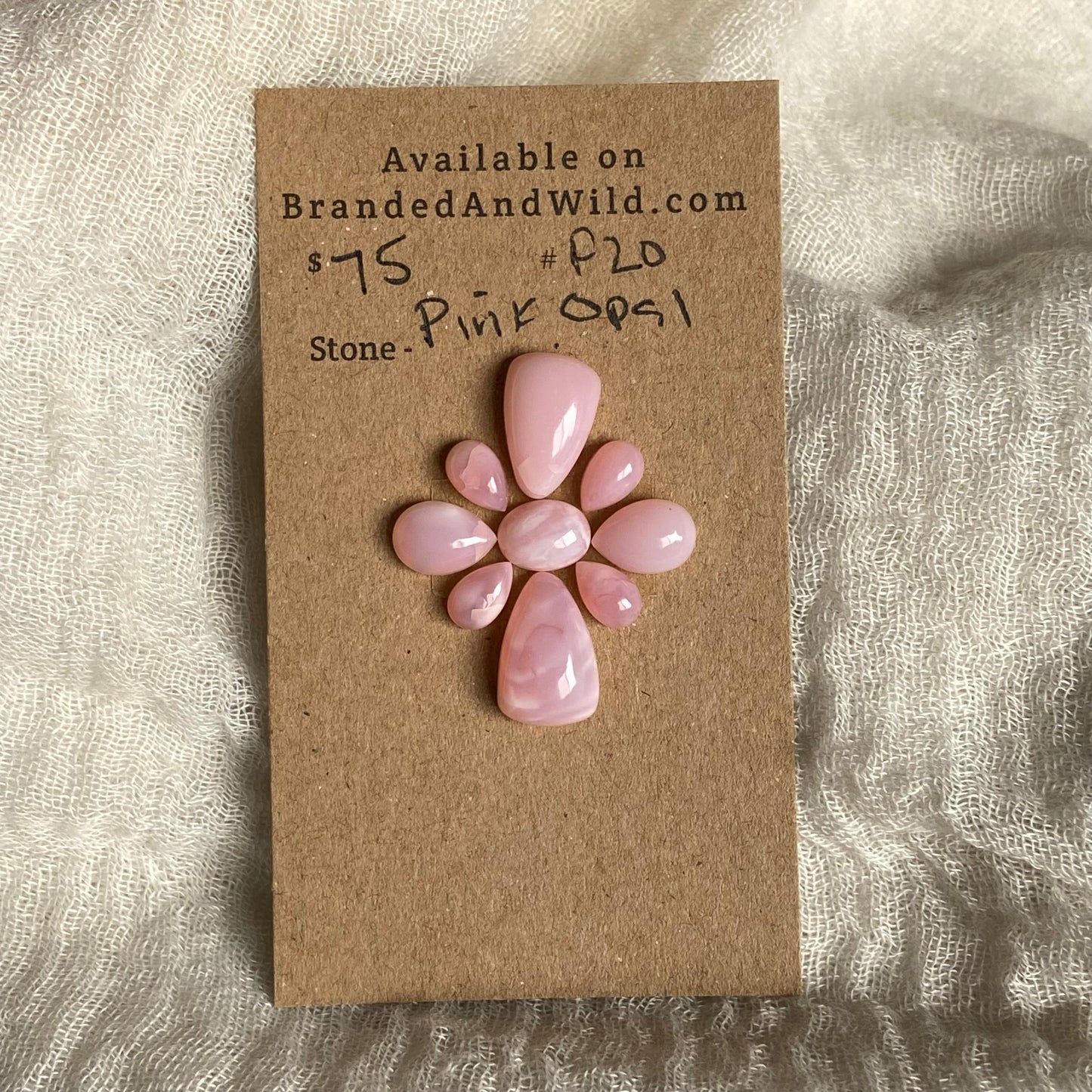 Pink Opal Cabochon - P20 2C5F8326-12EA-4FF3-9A18-813AF553C717 Brandedandwild.com