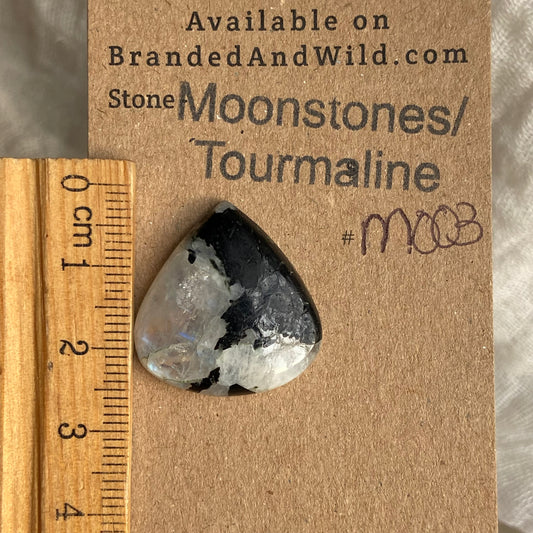 Moonstone/Tourmaline Cabochon - M003