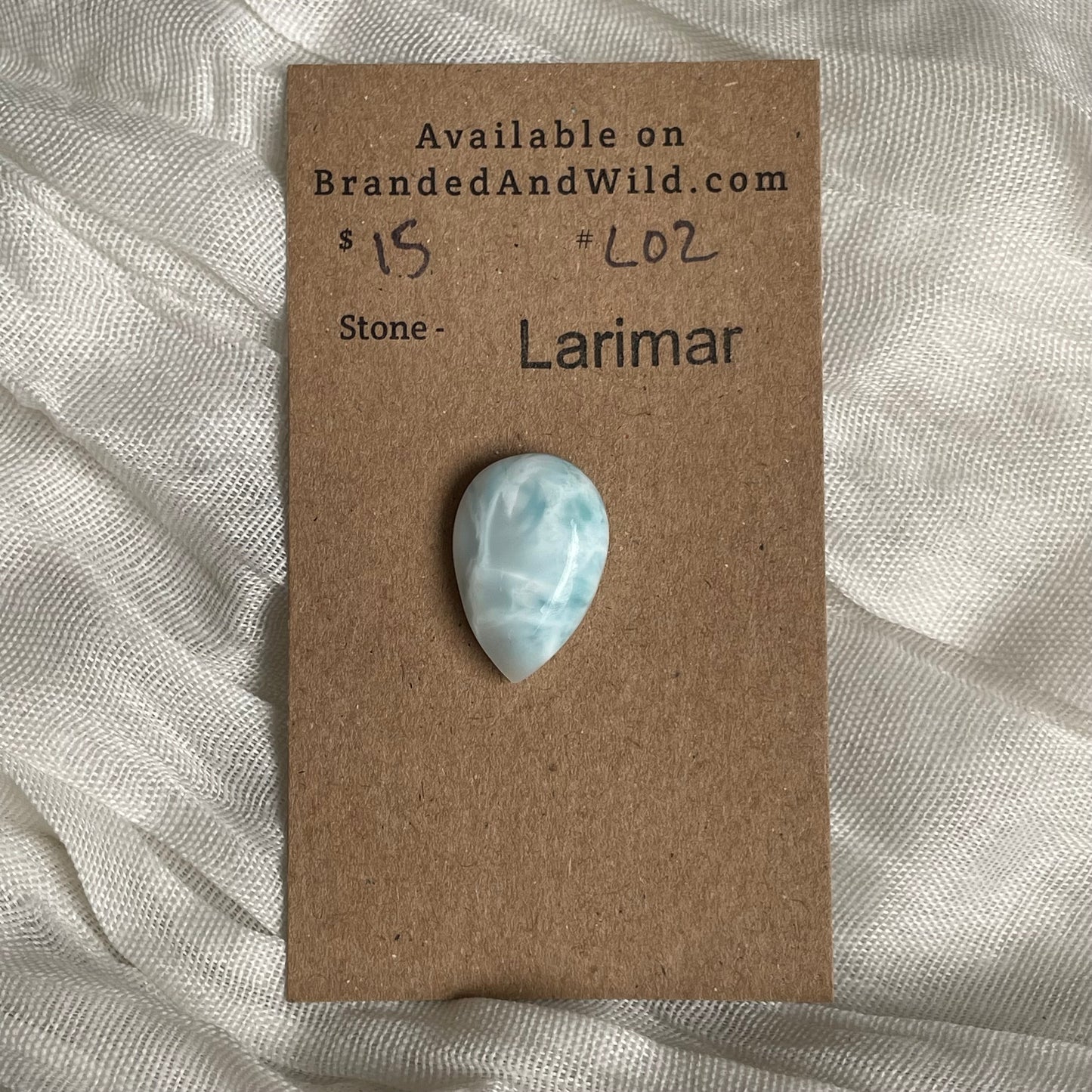 Larimar Cabochon - L02 2C836CB1-4A2E-4B3C-A0AC-831280570BE0 Brandedandwild.com