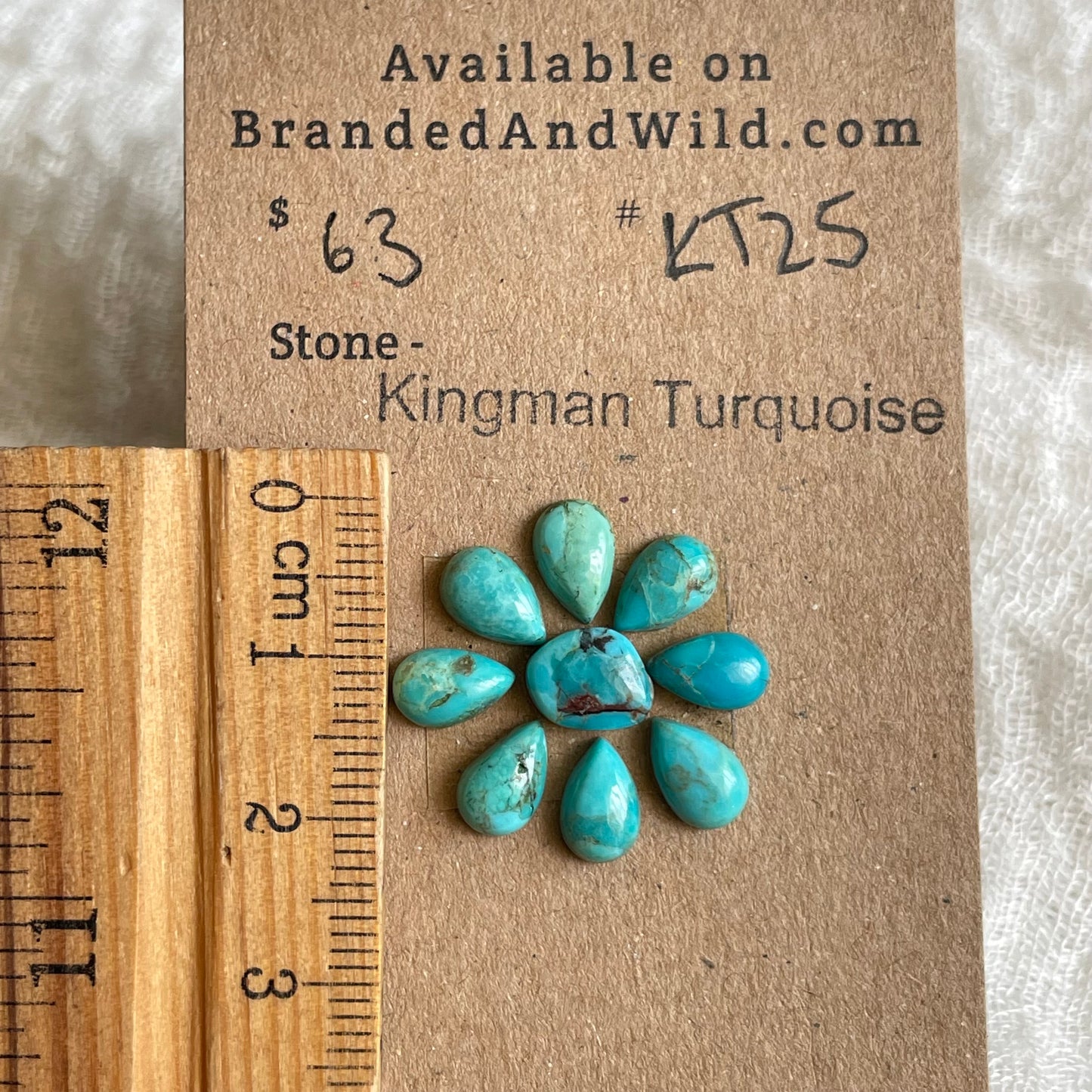 Kingman Turquoise Cabochon - KT25 2C8CEA70-52D3-4D54-A61A-346BF5CE0DA8 Brandedandwild.com