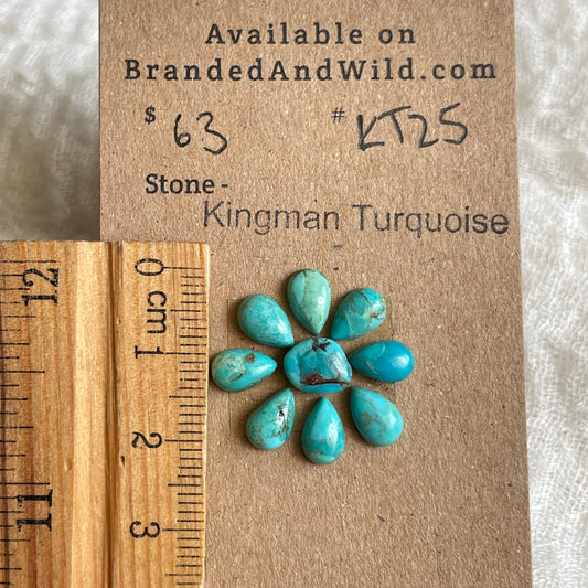 Kingman Turquoise Cabochon - KT25 2C8CEA70-52D3-4D54-A61A-346BF5CE0DA8 Brandedandwild.com