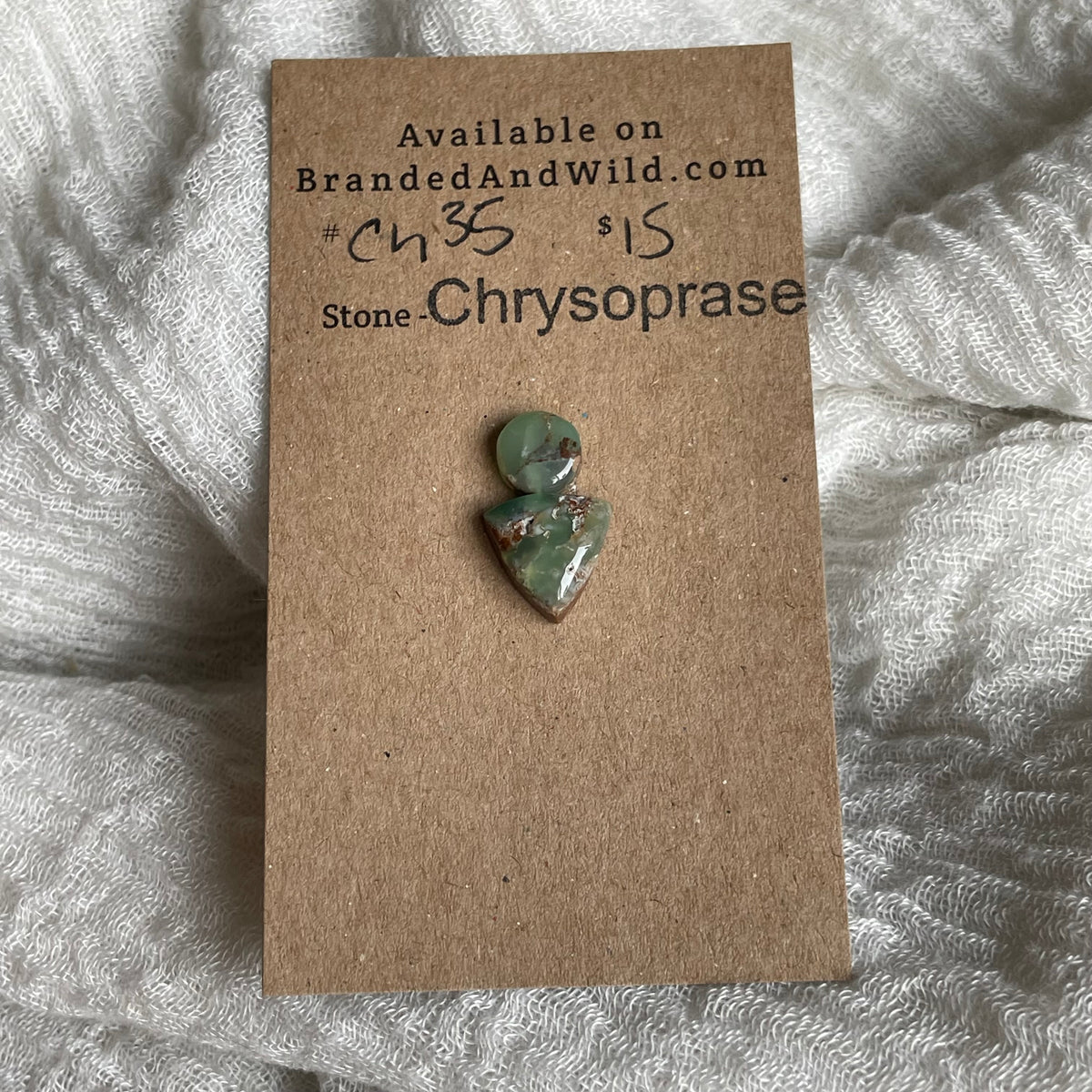 Chrysoprase Cabochon - Ch35 2CB374BF-1853-4B92-9C71-D8BC2E3F6B99 Brandedandwild.com