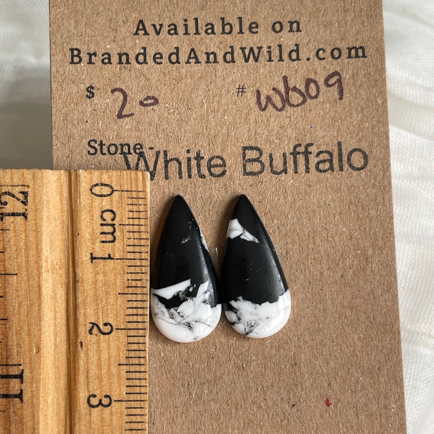 White Buffalo Cabochon - WB09 2CB92510-E149-41BF-AD48-BC06FED0B07A Brandedandwild.com