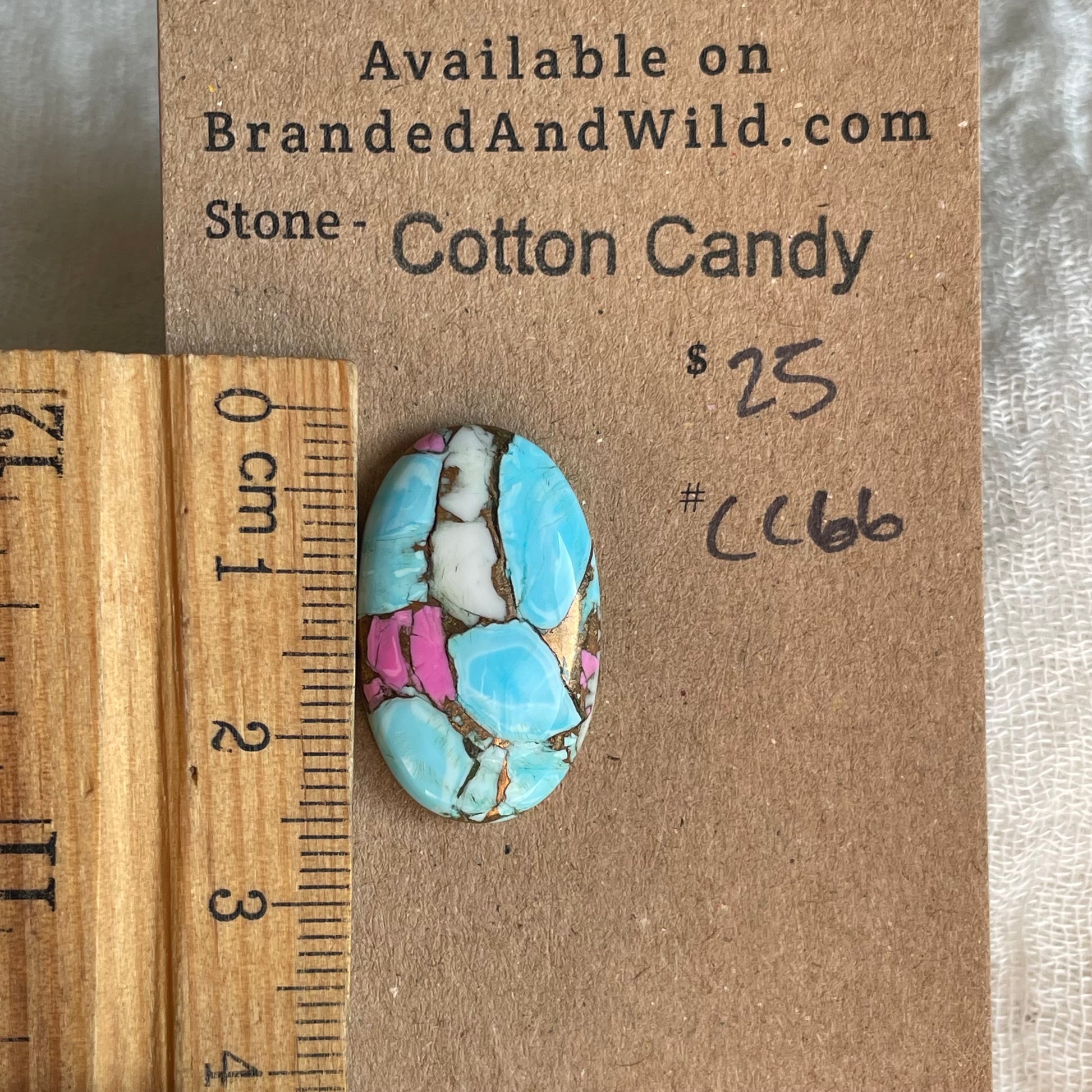 Cotton Candy Cabochon - CC66 2CC2461B-C782-4329-B993-CDC83025CD2A Brandedandwild.com
