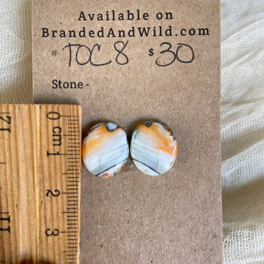 Turquoise, Oyster Shell, Copper Cabochon - TOC8 2CC8810B-ABA6-4531-AF5F-01CD7C66E5B5 Brandedandwild.com