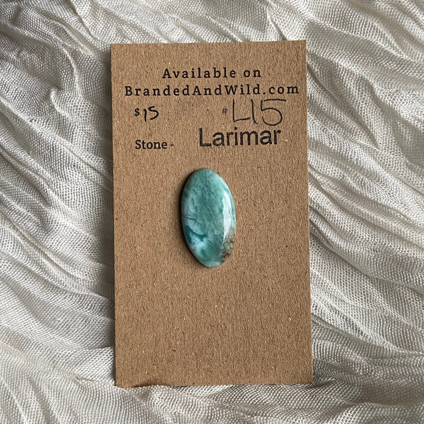 Larimar Cabochon - L15 2CDA5590-1F5D-4645-A412-1B75DD6D7FCB Brandedandwild.com