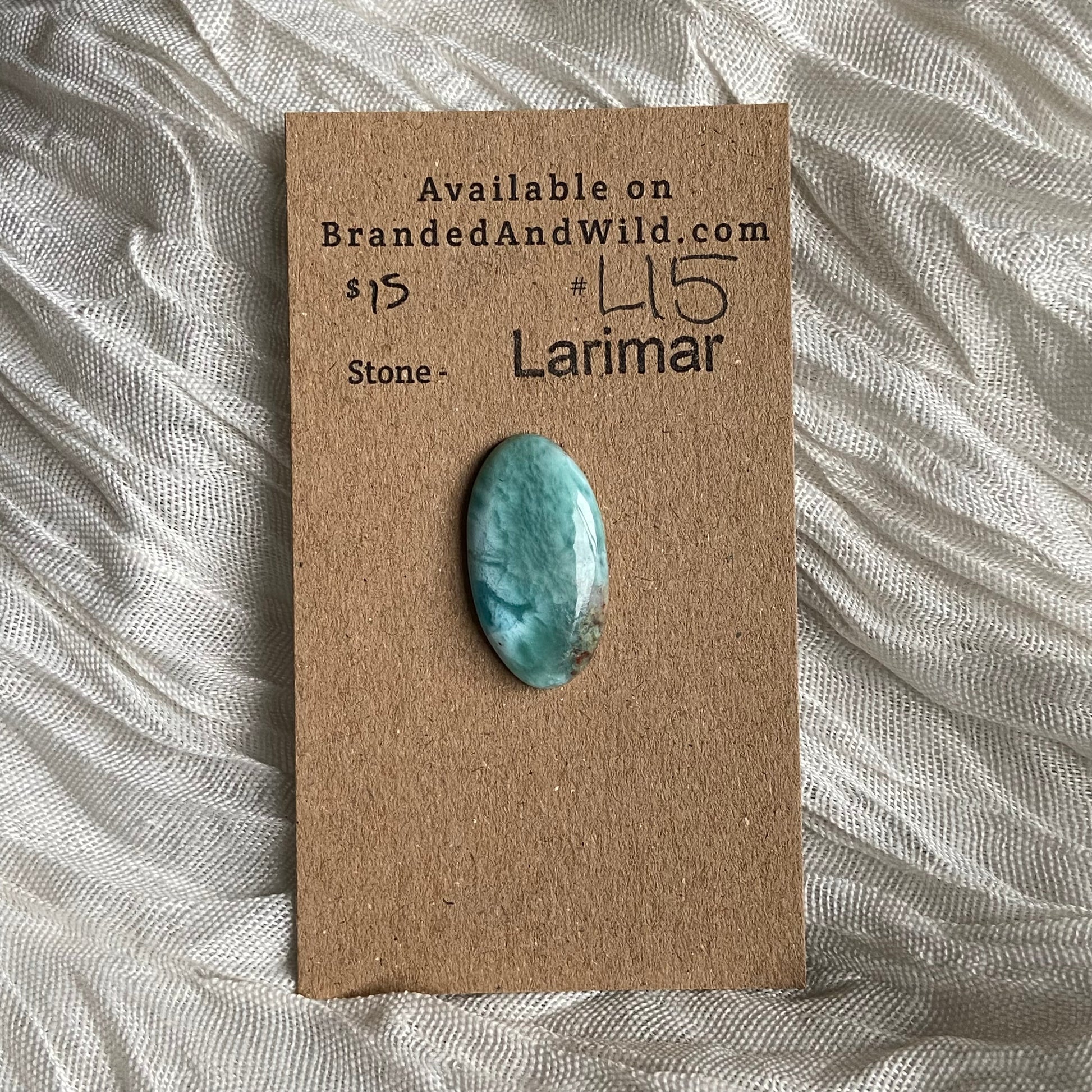 Larimar Cabochon - L15 2CDA5590-1F5D-4645-A412-1B75DD6D7FCB Brandedandwild.com