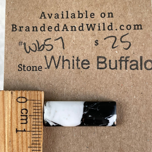 White Buffalo Cabochon - WB57 2CDAB838-DAB4-4944-903C-38FBC78BF70A Brandedandwild.com