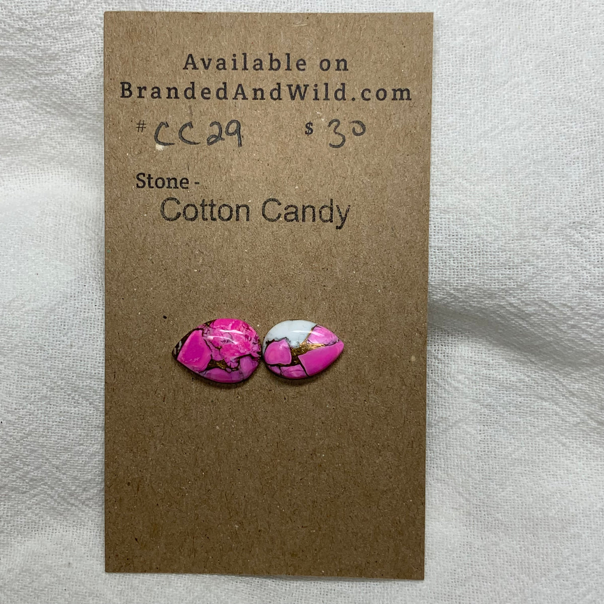 Cotton Candy Cabochon - CC29 2CED661B-B796-4AC8-BE91-CA7AC0698E55 Brandedandwild.com