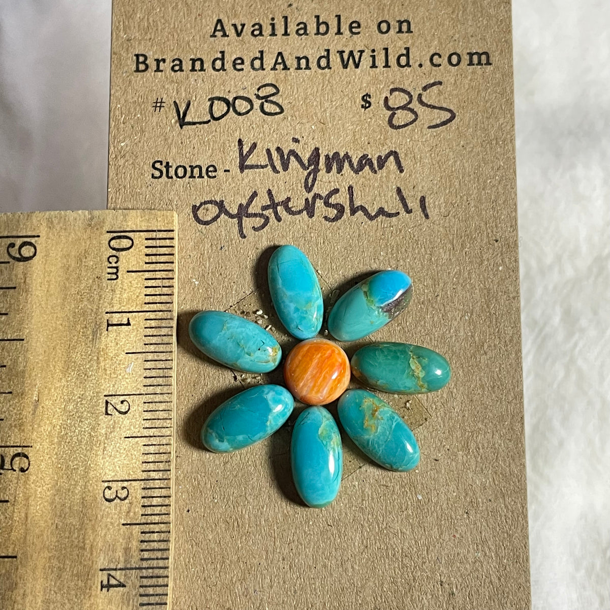 Kingman Turquoise / Oyster Shell Cabochon - KO08