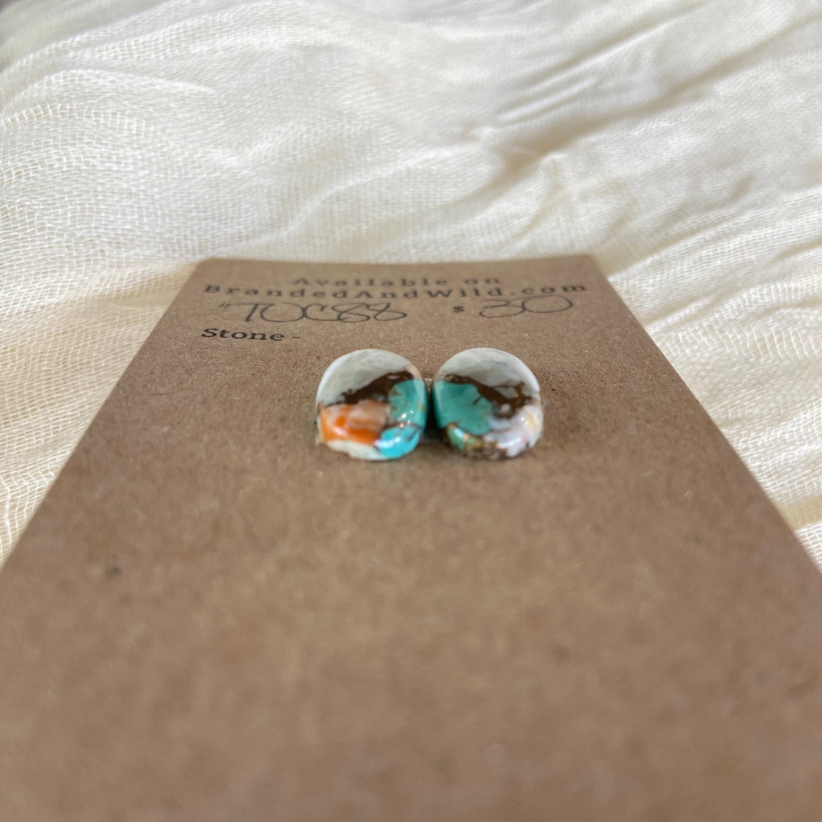 Turquoise, Oyster Shell, Copper Cabochon - TOC88 2D02E0DA-4632-48B5-855B-86DA00250F38 Brandedandwild.com