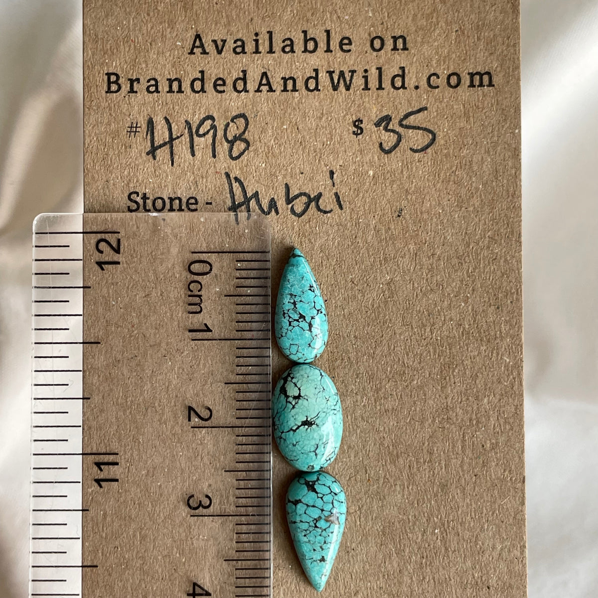 Hubei Turquoise Cabochon - H198 2D0457FF-6F10-4C7A-A6B0-B6A1A4CA6194 Brandedandwild.com