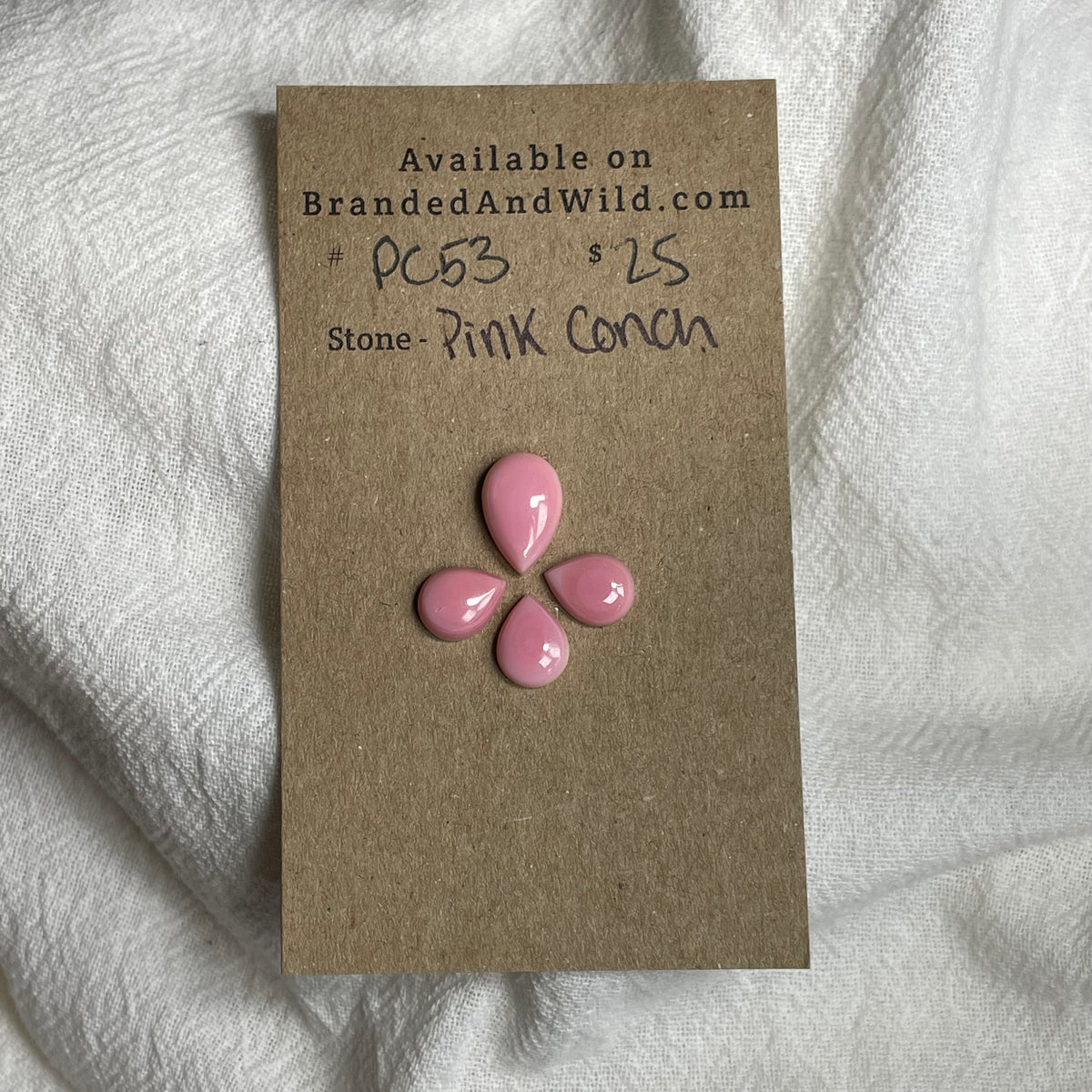 Pink Conch Cabochon - PC53 2D10617A-80C4-476D-92BF-8A6CE7A5F117 Brandedandwild.com