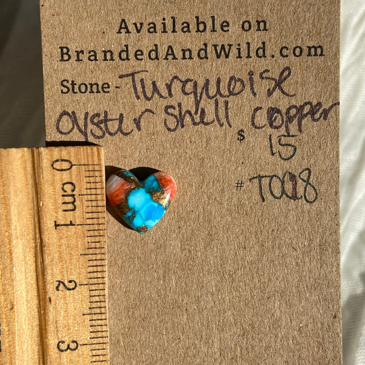 Turquoise, Oystershell, Copper Cabochon - TOC18 2D27BFB1-786D-4327-AB66-8158E04C5210 Brandedandwild.com