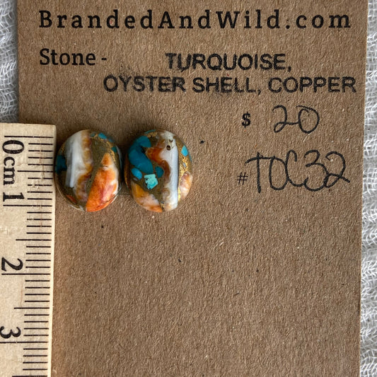 Turquoise, Oyster Shell, Copper - TOC32