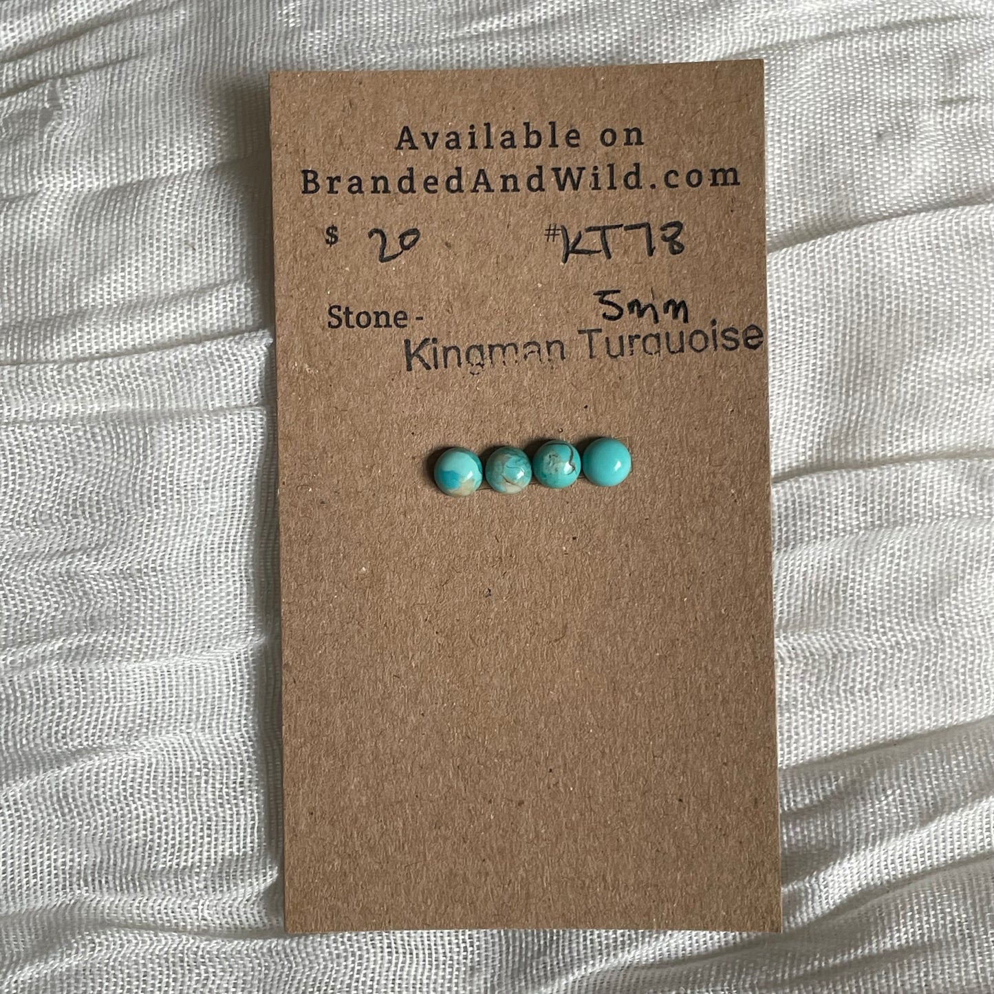 Kingman Turquoise Cabochon - KT78 2D508210-9D1F-4756-A7DD-88D9C6CEFCBD Brandedandwild.com