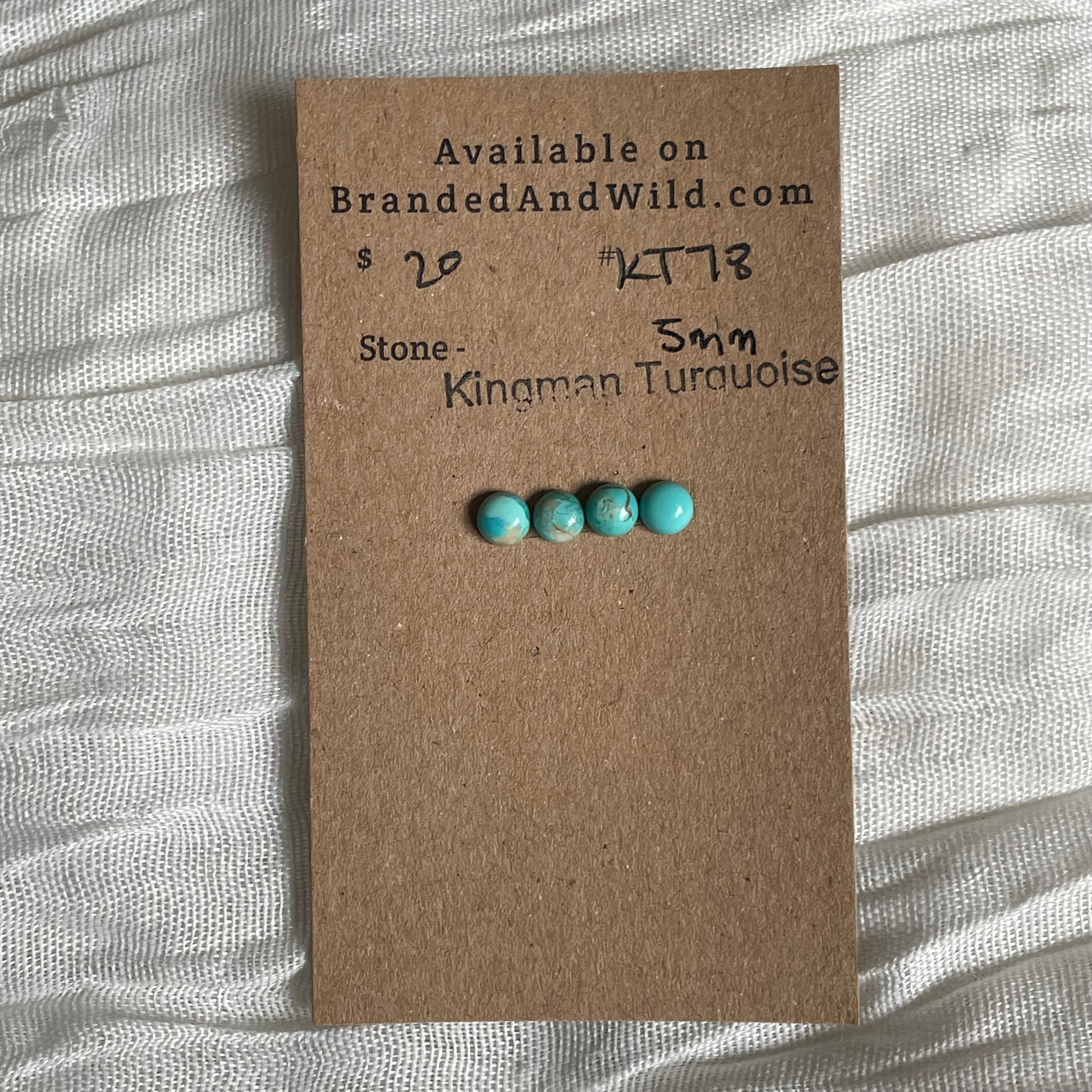 Kingman Turquoise Cabochon - KT78 2D508210-9D1F-4756-A7DD-88D9C6CEFCBD Brandedandwild.com