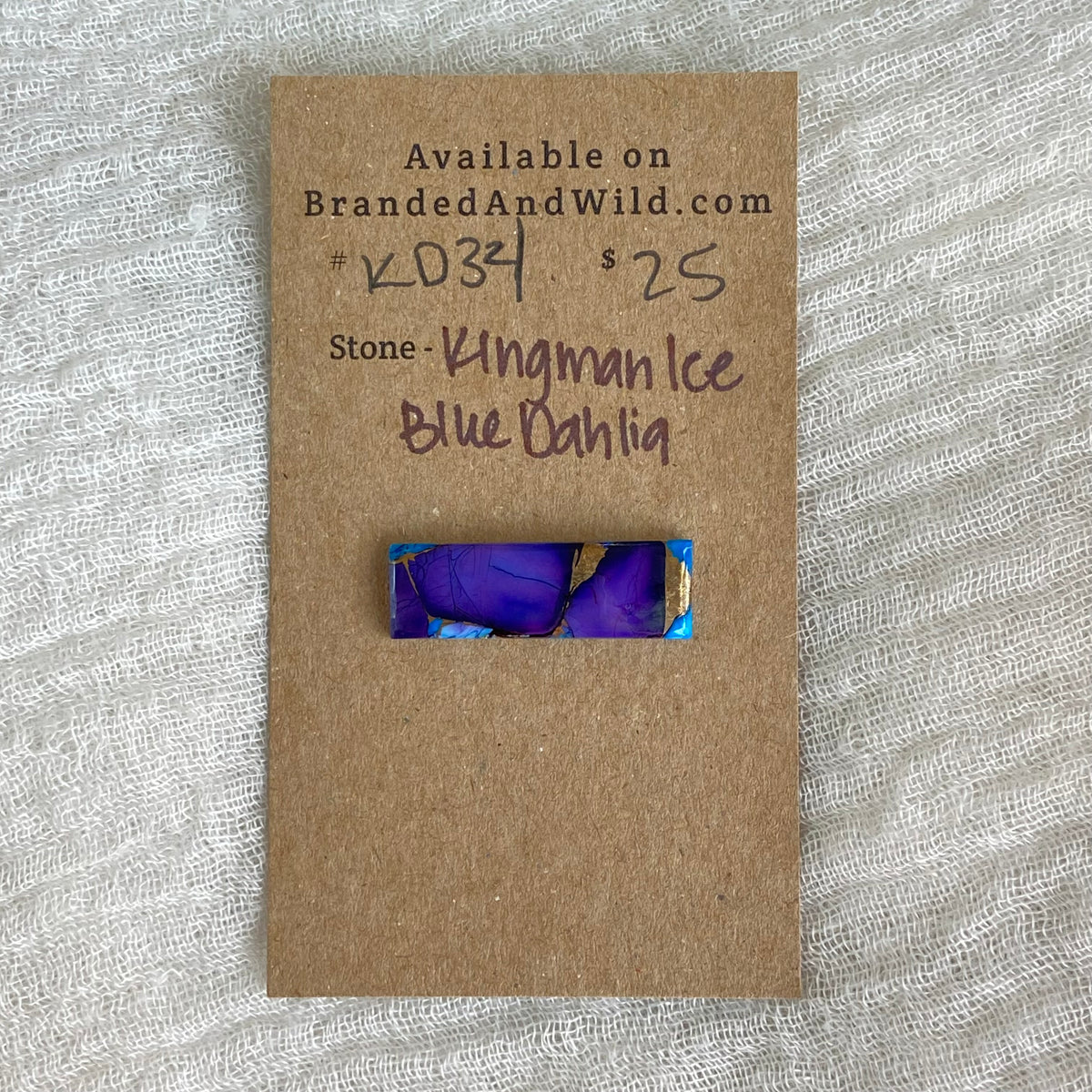 Kingman Ice Blue Dahlia Cabochon - KD34