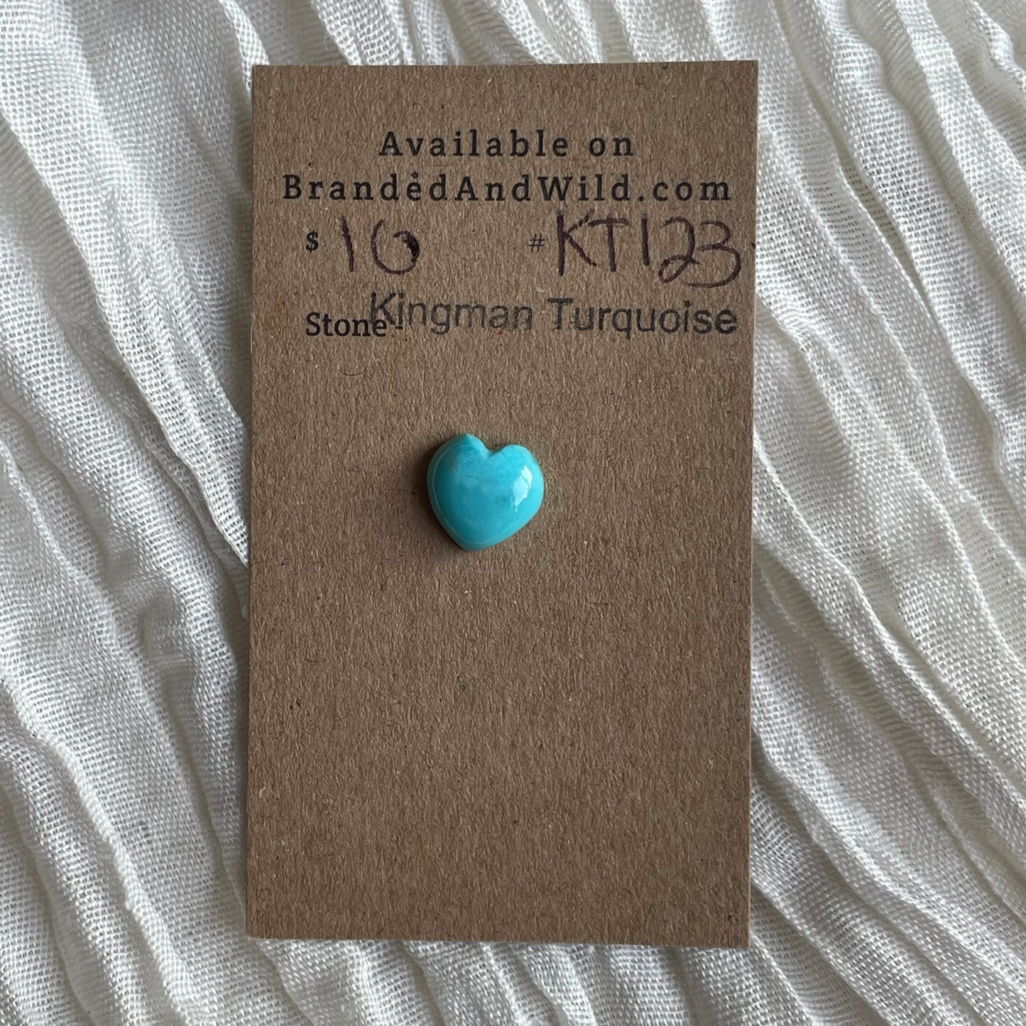 Kingman Turquoise Cabochon - KT123 2D6A3FC3-FFBB-43E4-9CD4-B3B29D43BF52 Brandedandwild.com