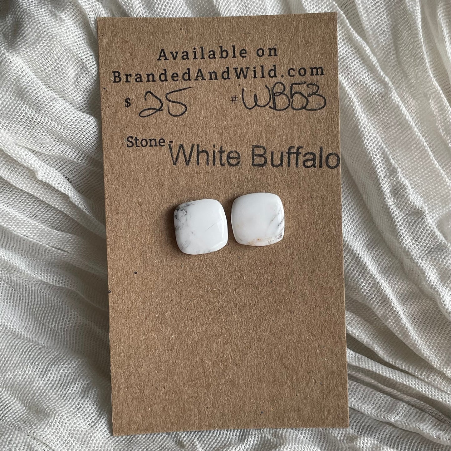 White Buffalo Cabochon - WB53 2D78EFA9-24AD-46DE-B755-2022DE4317AA Brandedandwild.com