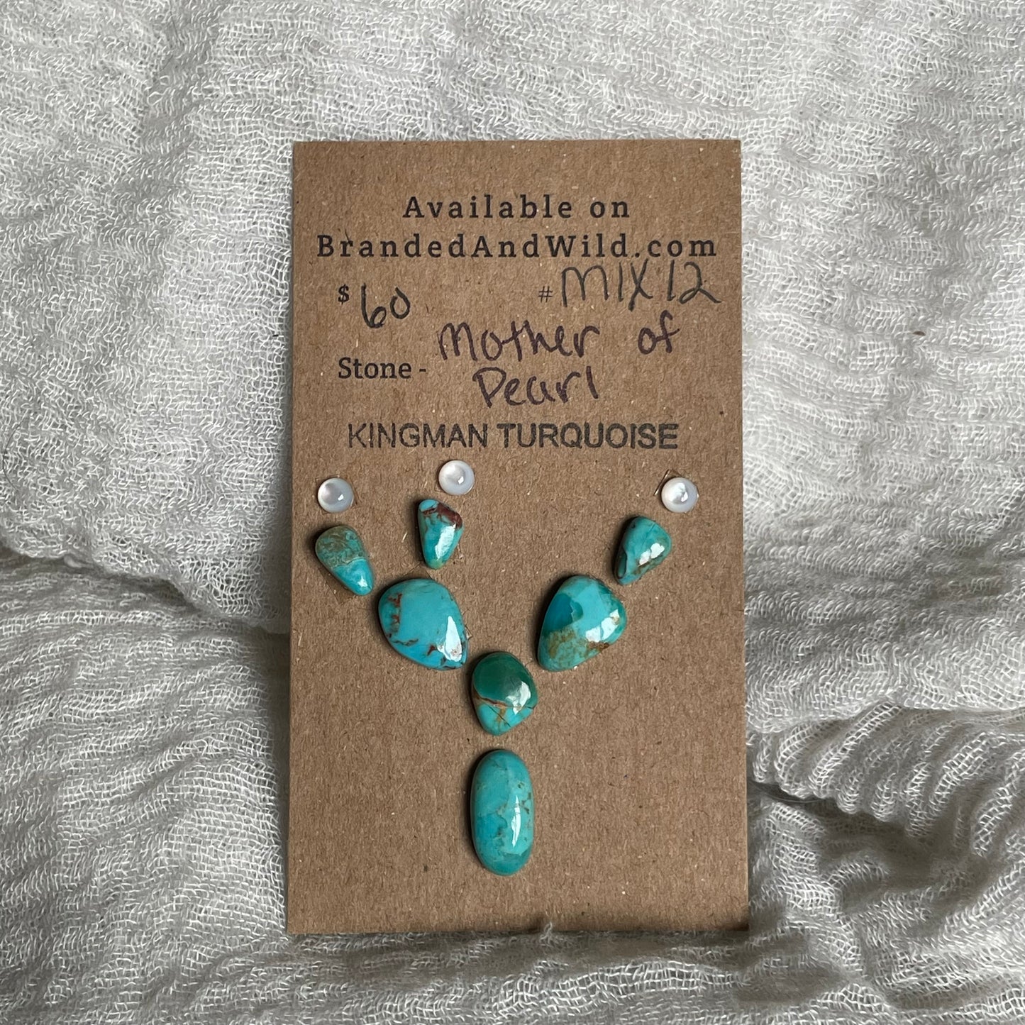 Mother of Pearl / Kingman Cabochon - MIX12