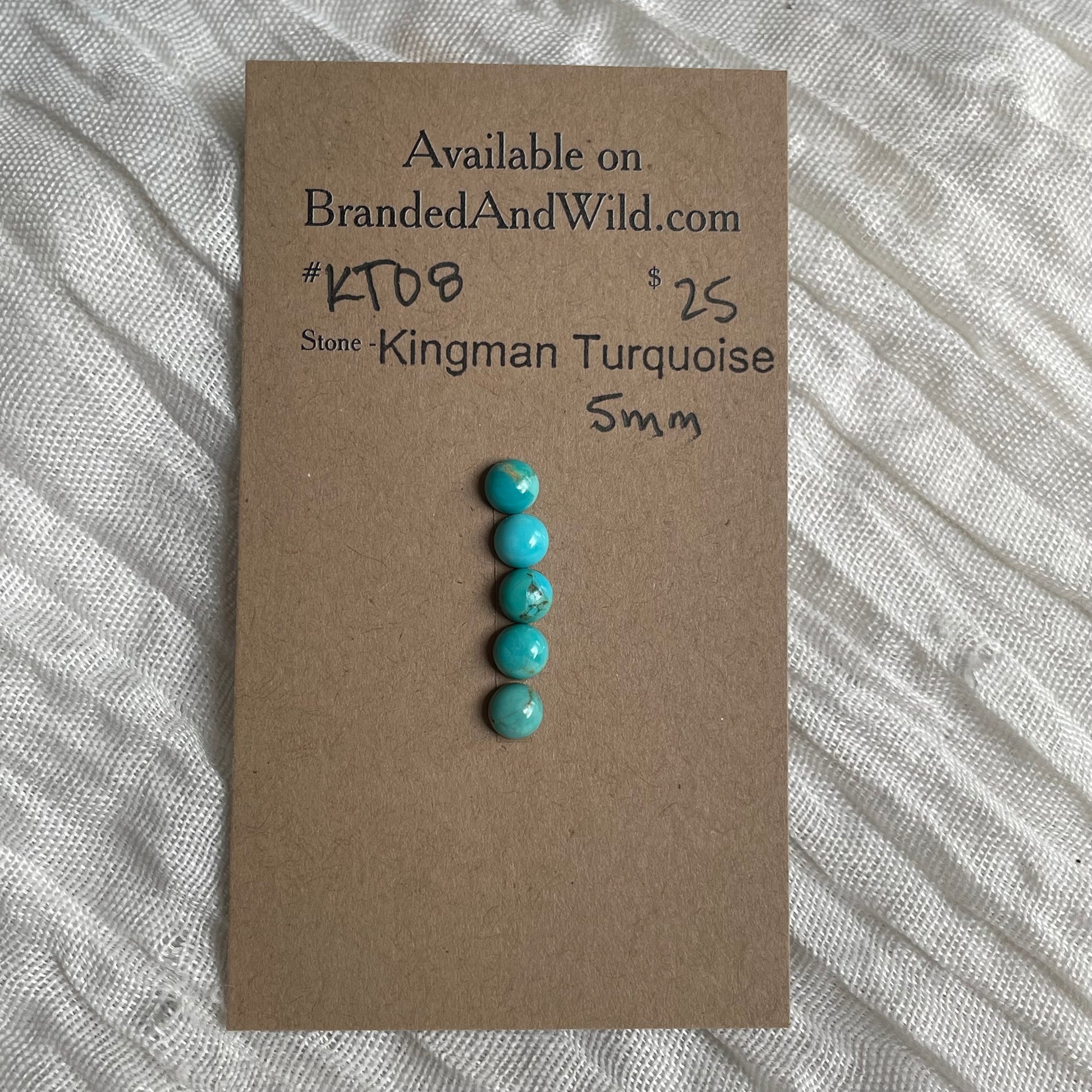 Kingman Turquoise Cabochon - KT08 2D87CB53-4CCE-4137-8E0A-95ED8ACC549A Brandedandwild.com