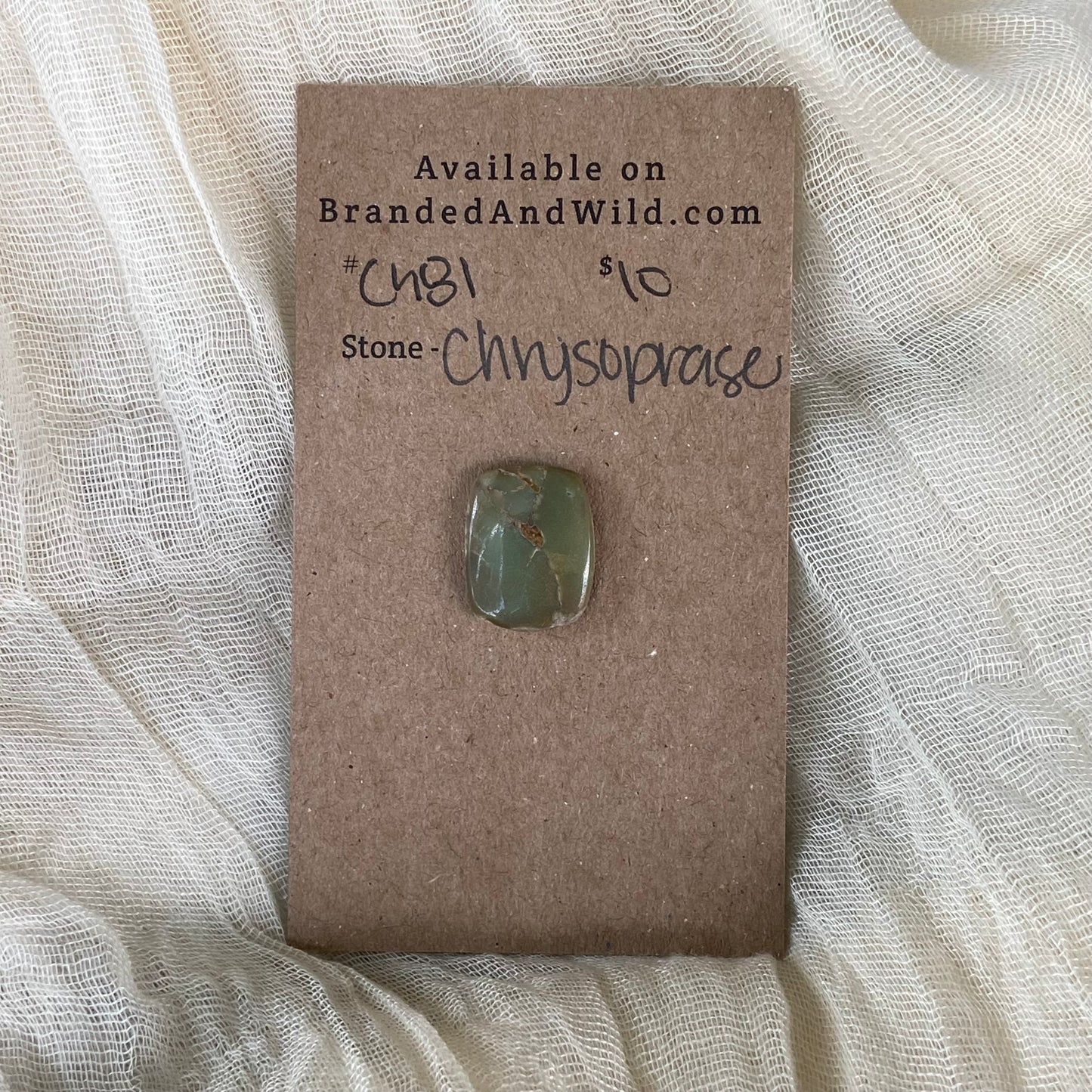 Chrysoprase Cabochon - Ch81 2D9FFF35-E773-415E-9A16-FF93B11E81A4 Brandedandwild.com