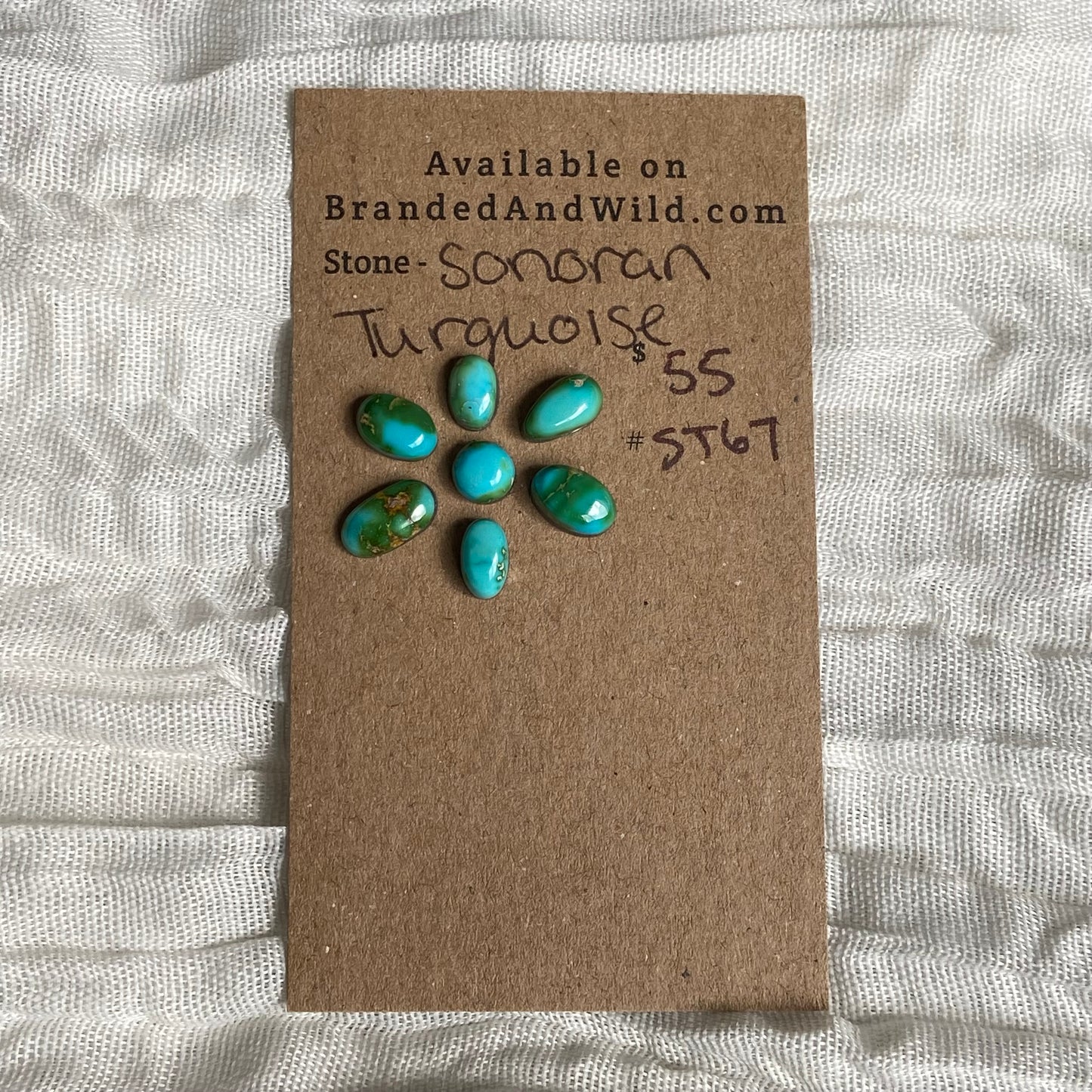 Sonoran Turquoise Cabochon - ST67 2DA9D587-FA51-4CFD-8A4A-D5B102820400 Brandedandwild.com