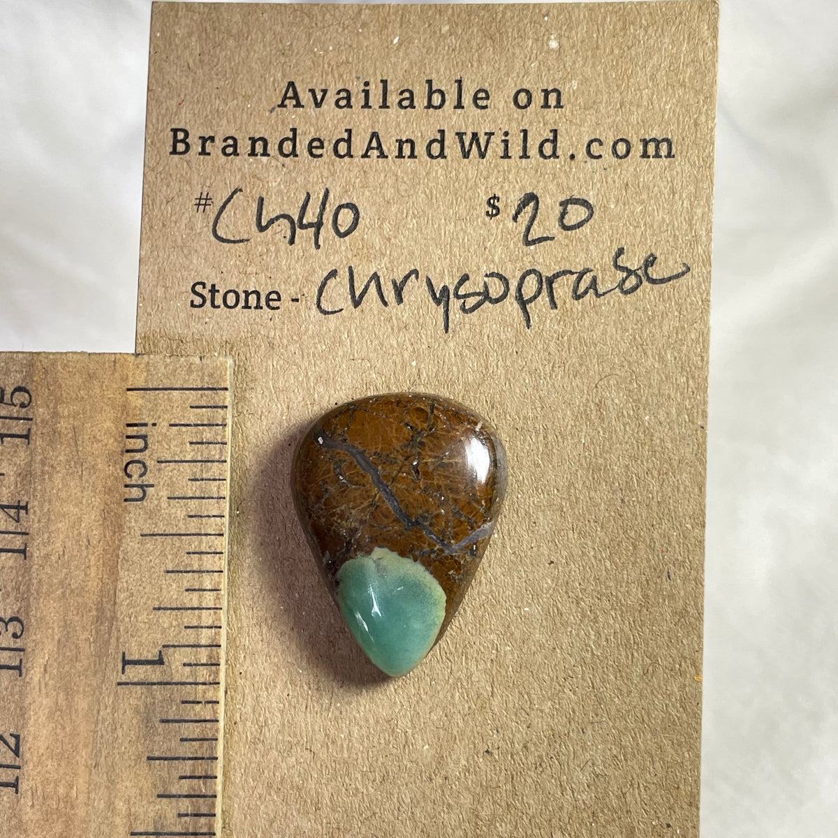 Chrysoprase Cabochon - CH40 2DDBA456-E36C-4D20-96FD-5CC1588A616E Brandedandwild.com
