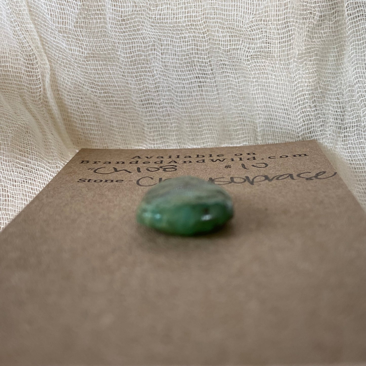 Chrysoprase Cabochon - Ch108 2DE187F9-9F16-4CEA-89AD-F6575CAF8ACF Brandedandwild.com