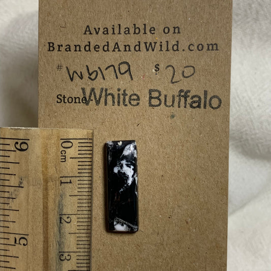 White Buffalo Cabochon - WB179 2DED9FA8-F017-45F4-82AE-31E88DE9F226 Brandedandwild.com