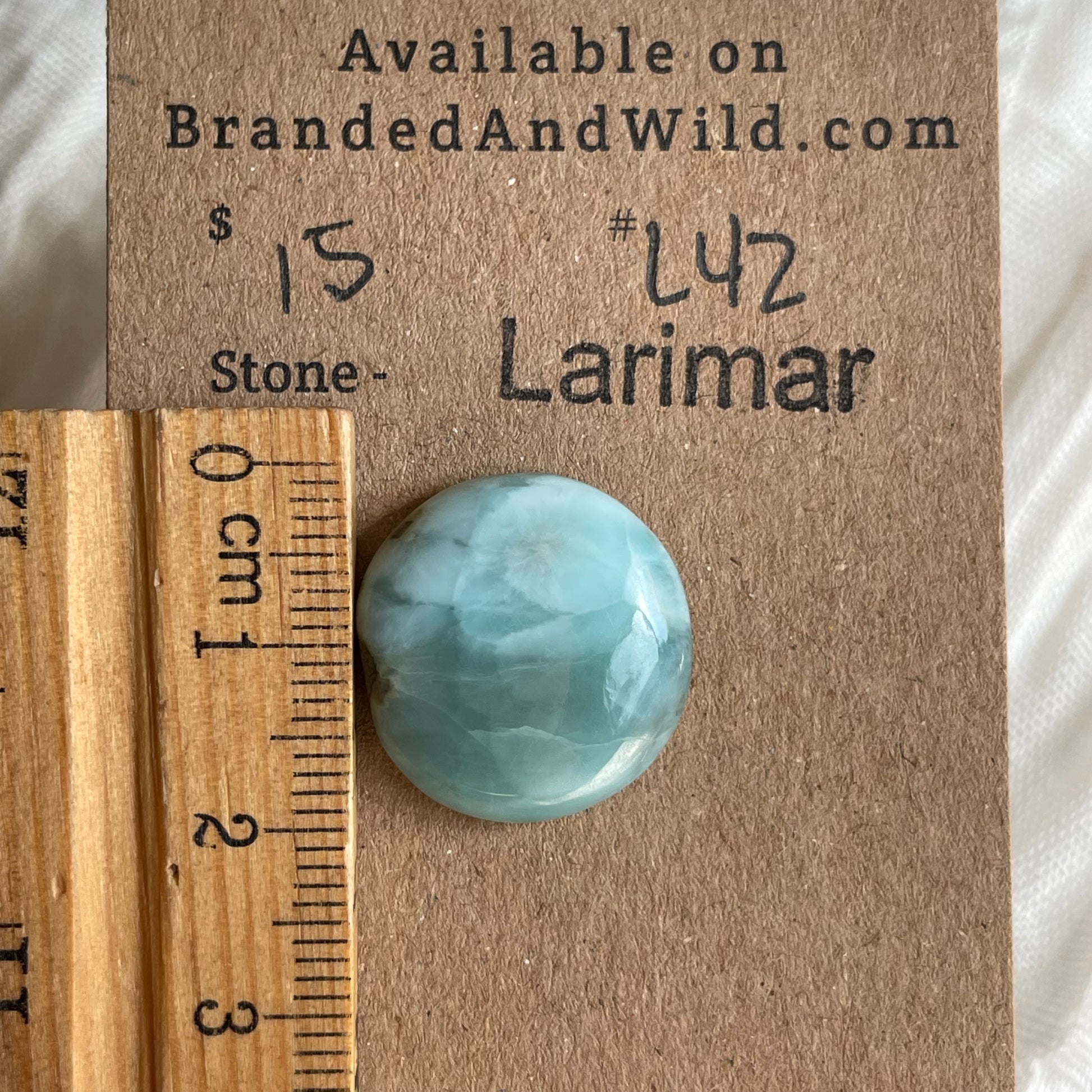 Larimar Cabochon - L42 2E0C81FE-2AEA-4198-8511-E9D8D781C7E2 Brandedandwild.com