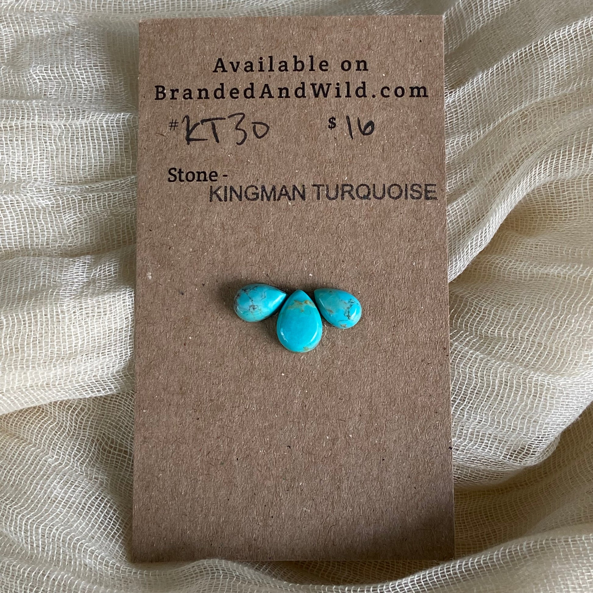 Kingman Turquoise Cabochon - KT30 2E0CD5AB-AB88-470F-8C15-0C90F41C3108 Brandedandwild.com