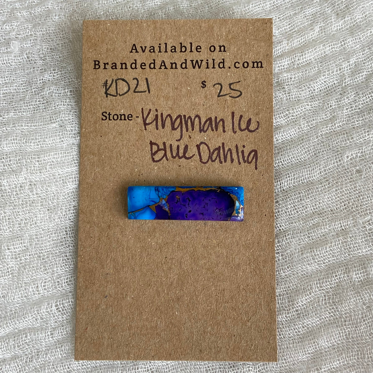 Kingman Ice Blue Dahlia Cabochon - KD21