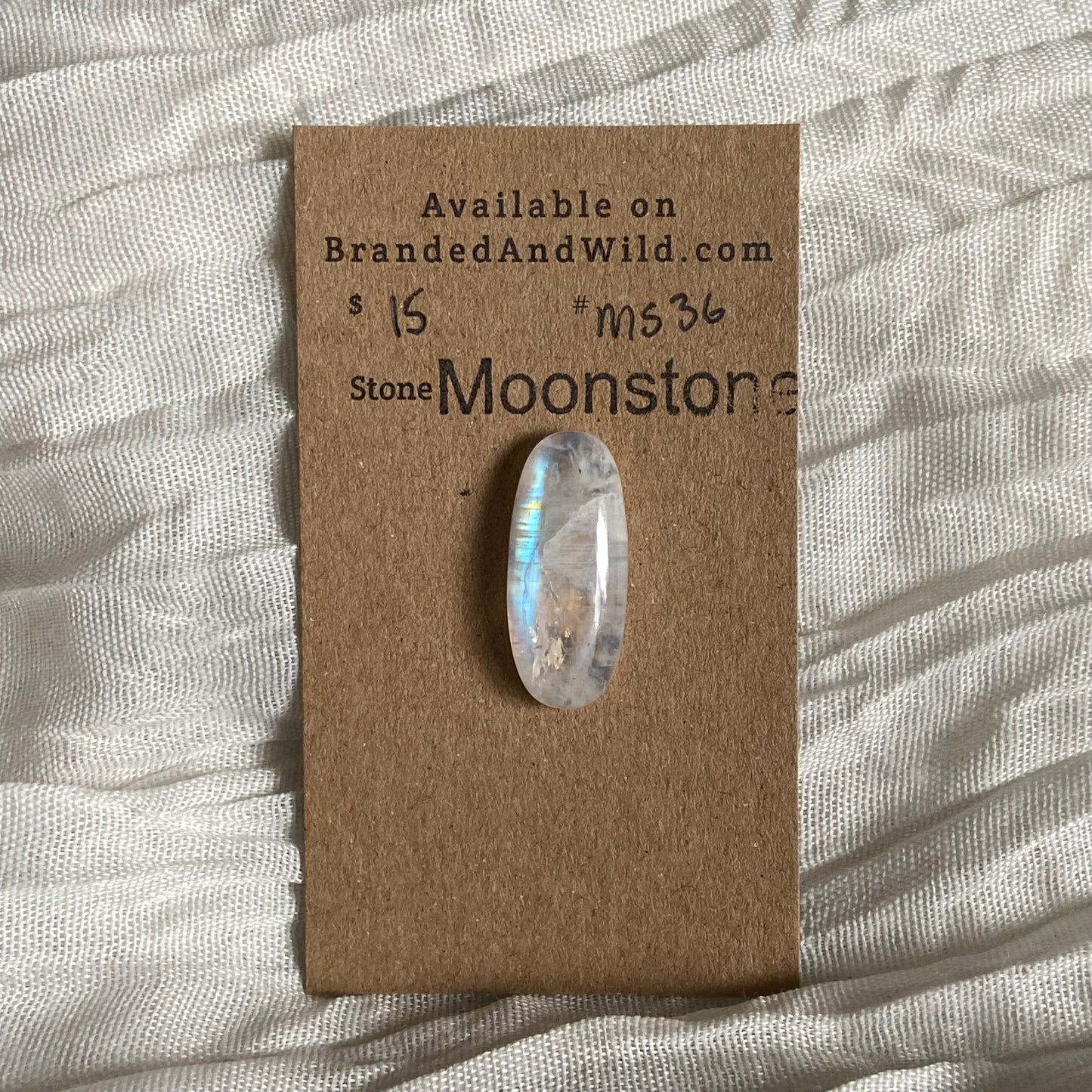 Moonstone cabochon - Ms36 2E4096C3-EB22-49DD-B8B6-A6ADA837E9F3 Brandedandwild.com