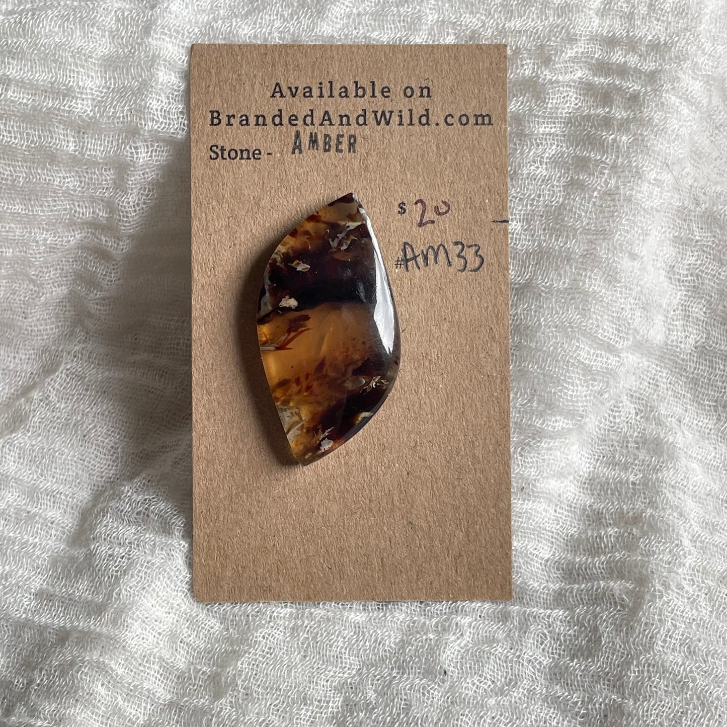 Amber Cabochon AM33 2E5E850B-5CDA-4A0B-9337-542880D7584D Brandedandwild.com