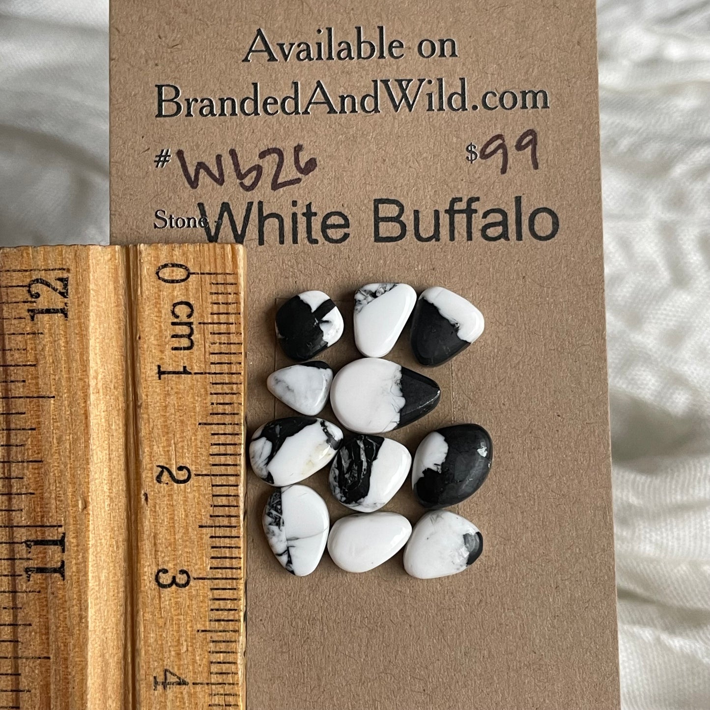 White Buffalo Cabochon - WB26 2E5E86C7-74D1-4AAA-947D-3CD94C327D62 Brandedandwild.com
