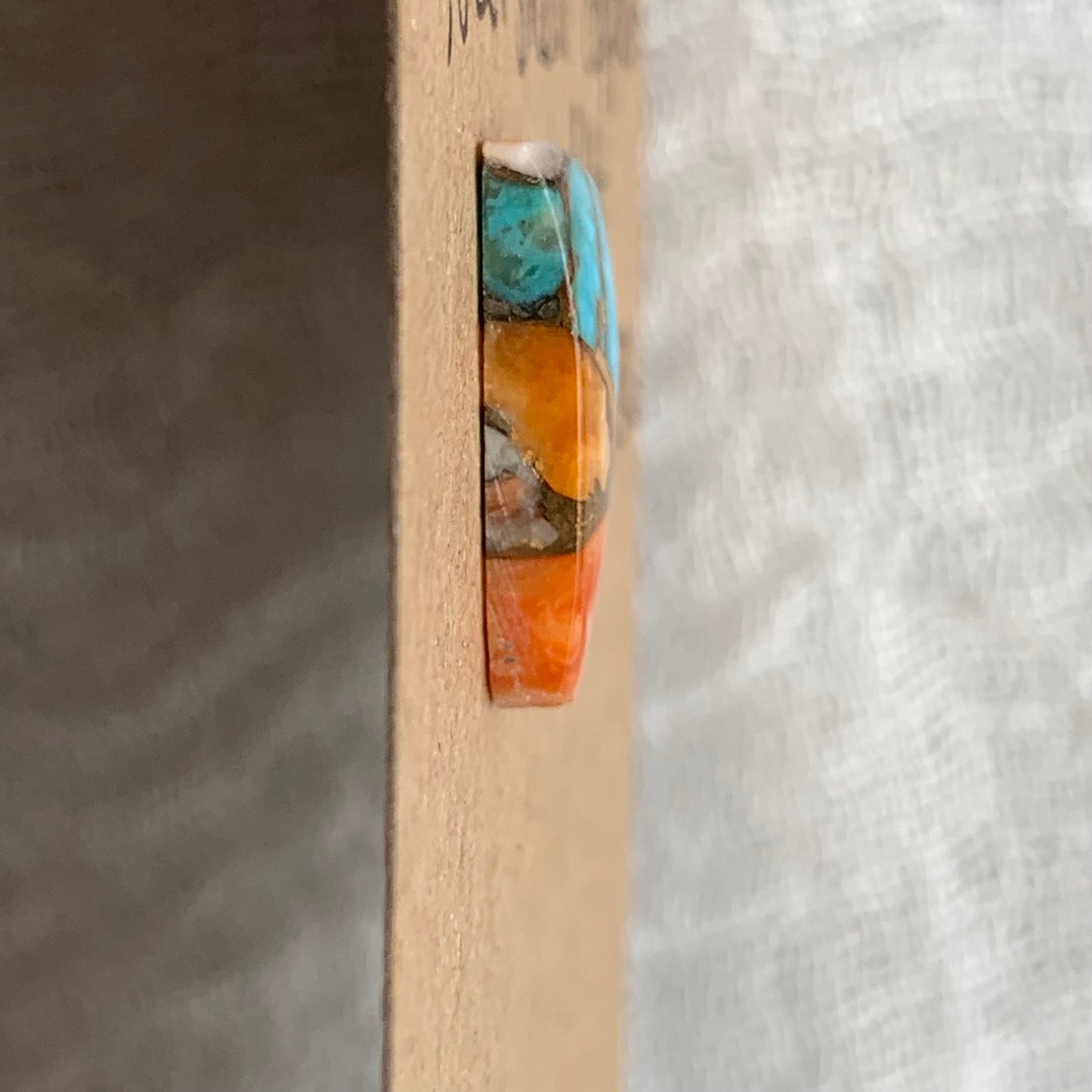 Turquoise, Oystershell, Copper Cabochon - TOC32