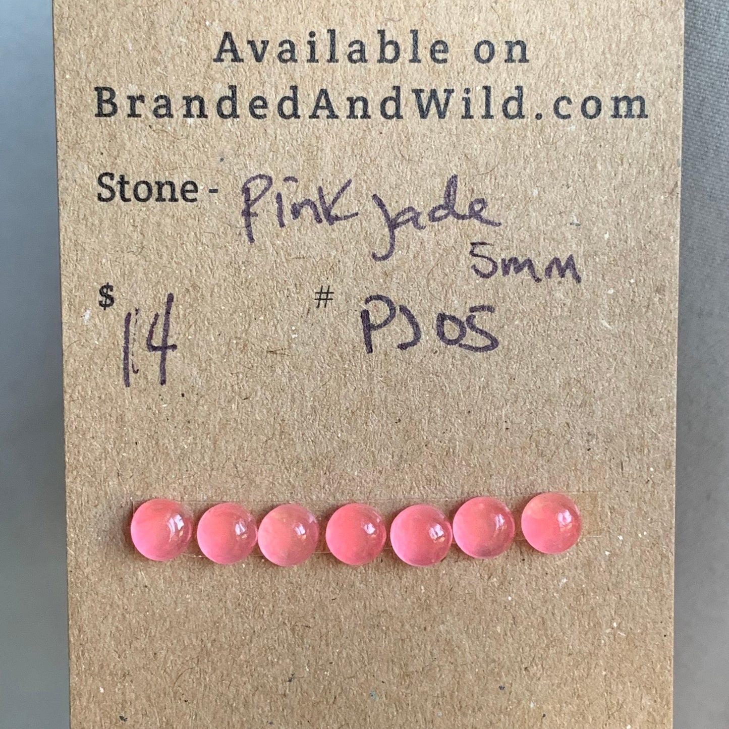 Pink Jade Cabochon 5mm - PJ05