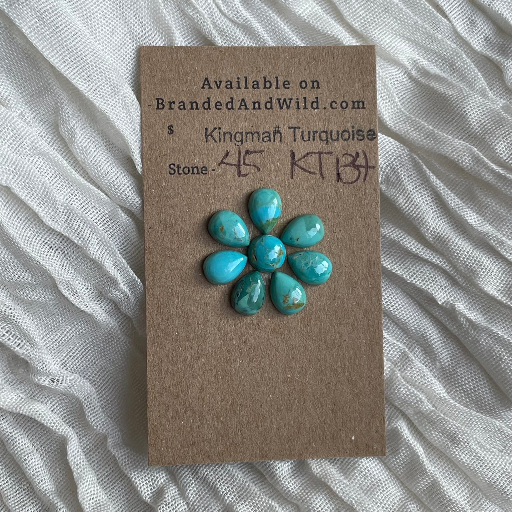 Kingman Turquoise Cabochon - KT134 2EBD4830-4596-4F0C-86CA-6B44DA6E2678 Brandedandwild.com
