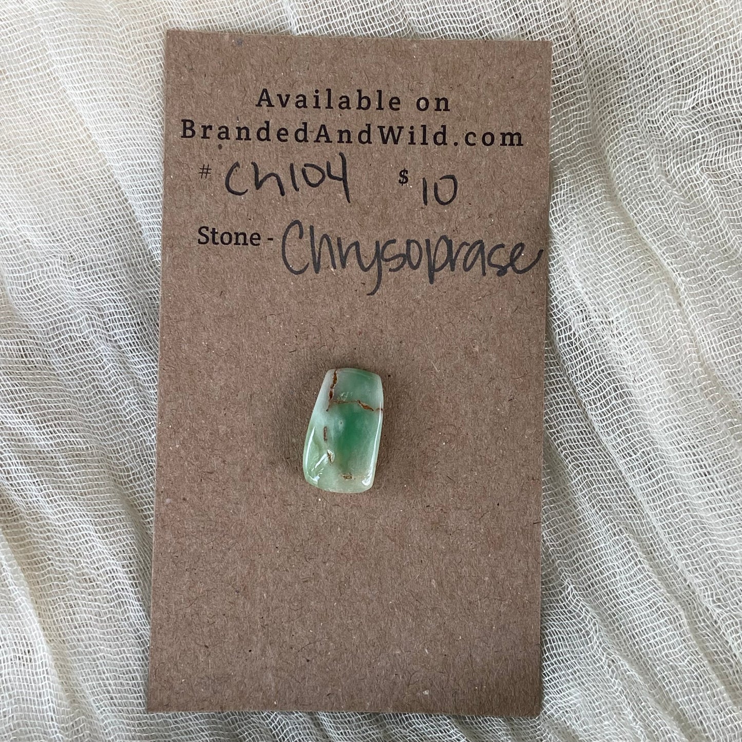 Chrysoprase Cabochon - Ch104 2EC814AB-7C75-4BDA-9D8C-9C42B6DEE43A Brandedandwild.com