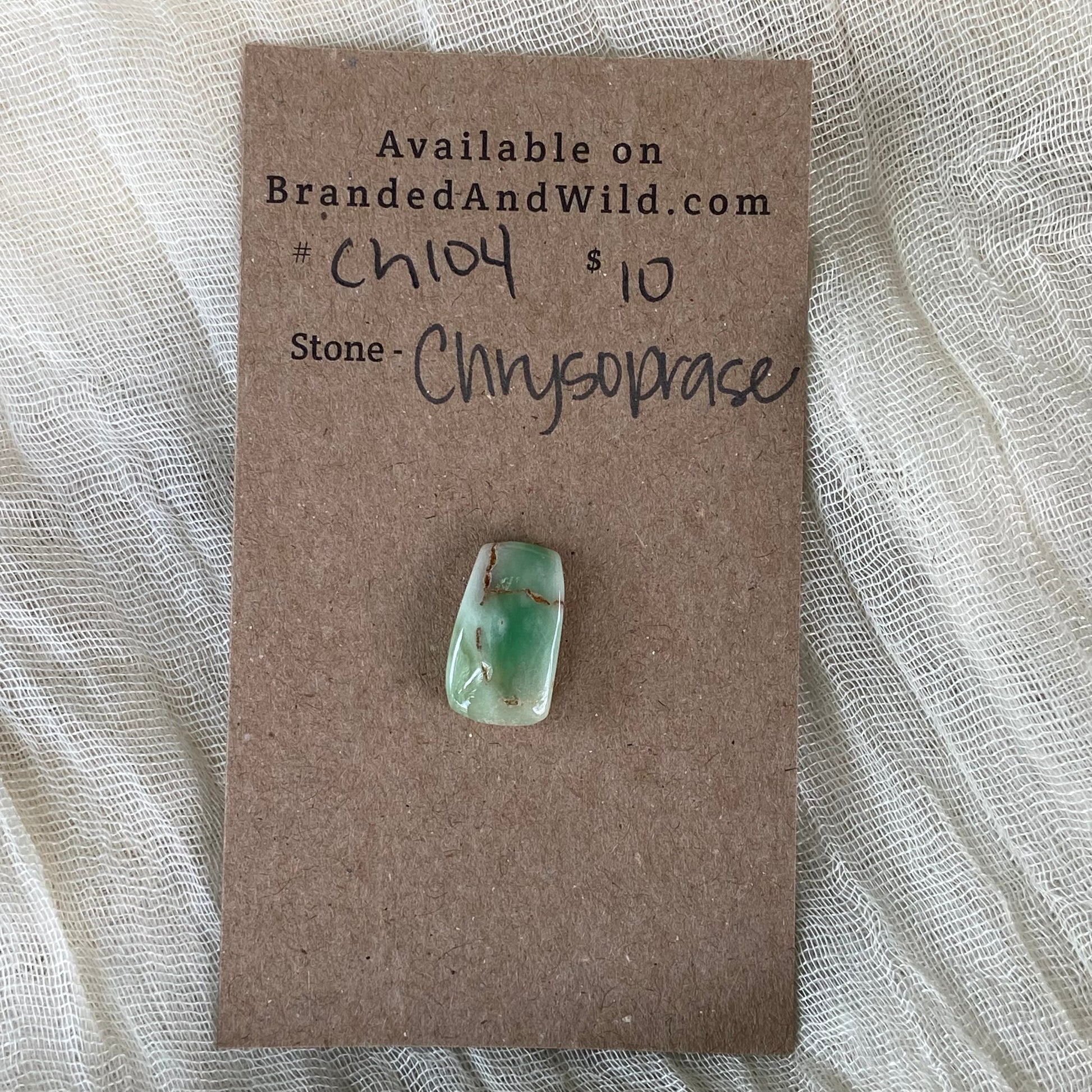Chrysoprase Cabochon - Ch104 2EC814AB-7C75-4BDA-9D8C-9C42B6DEE43A Brandedandwild.com