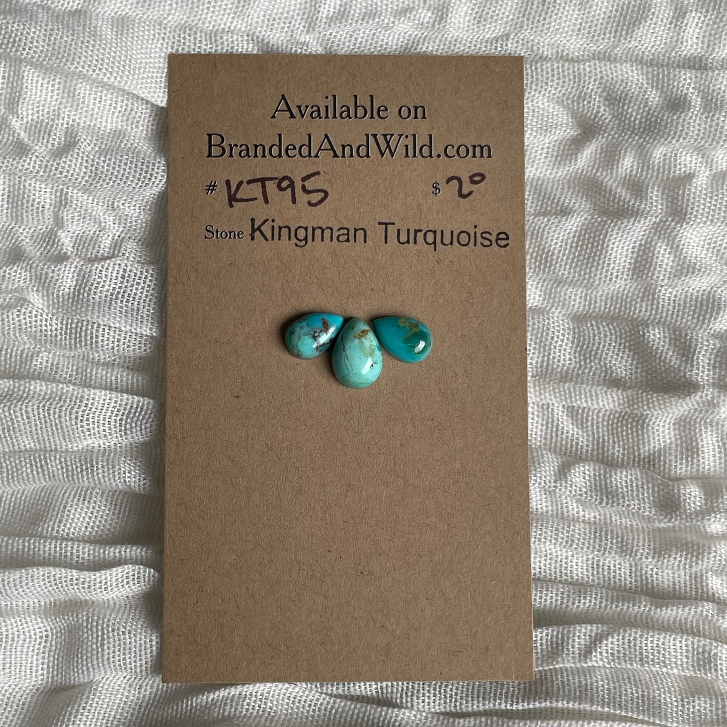Kingman Turquoise Cabochon - KT95 2EDD17ED-18E3-41FC-A300-EF74BB733CA0 Brandedandwild.com