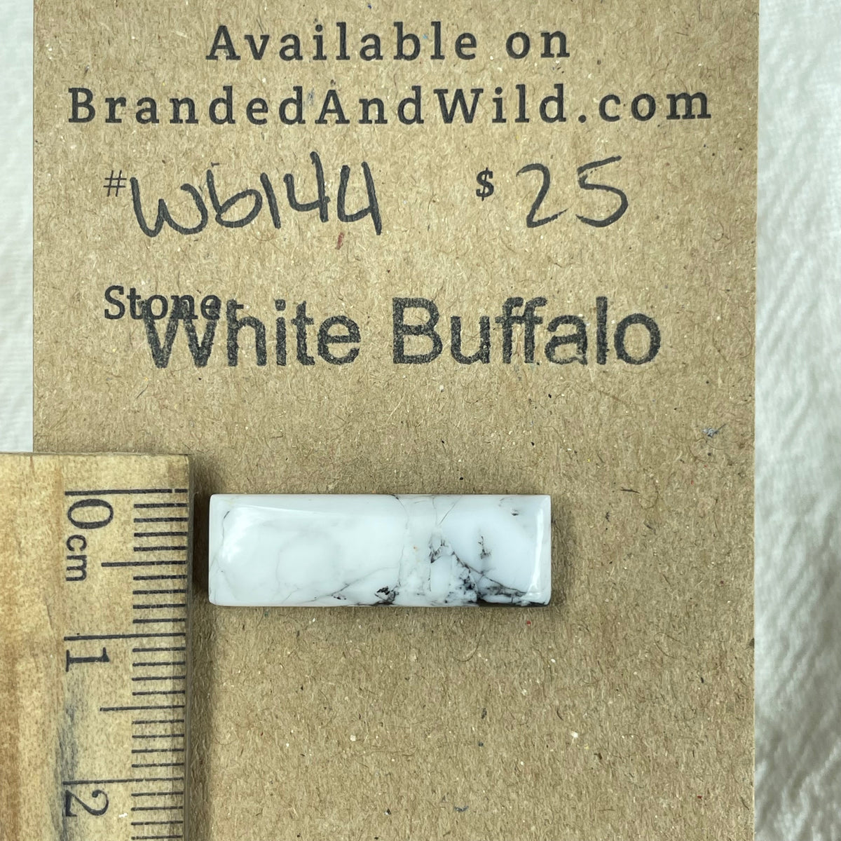 White Buffalo Cabochon - WB144 2EE50C6A-F9C6-4C70-BC39-97E7CC376CE1 Brandedandwild.com