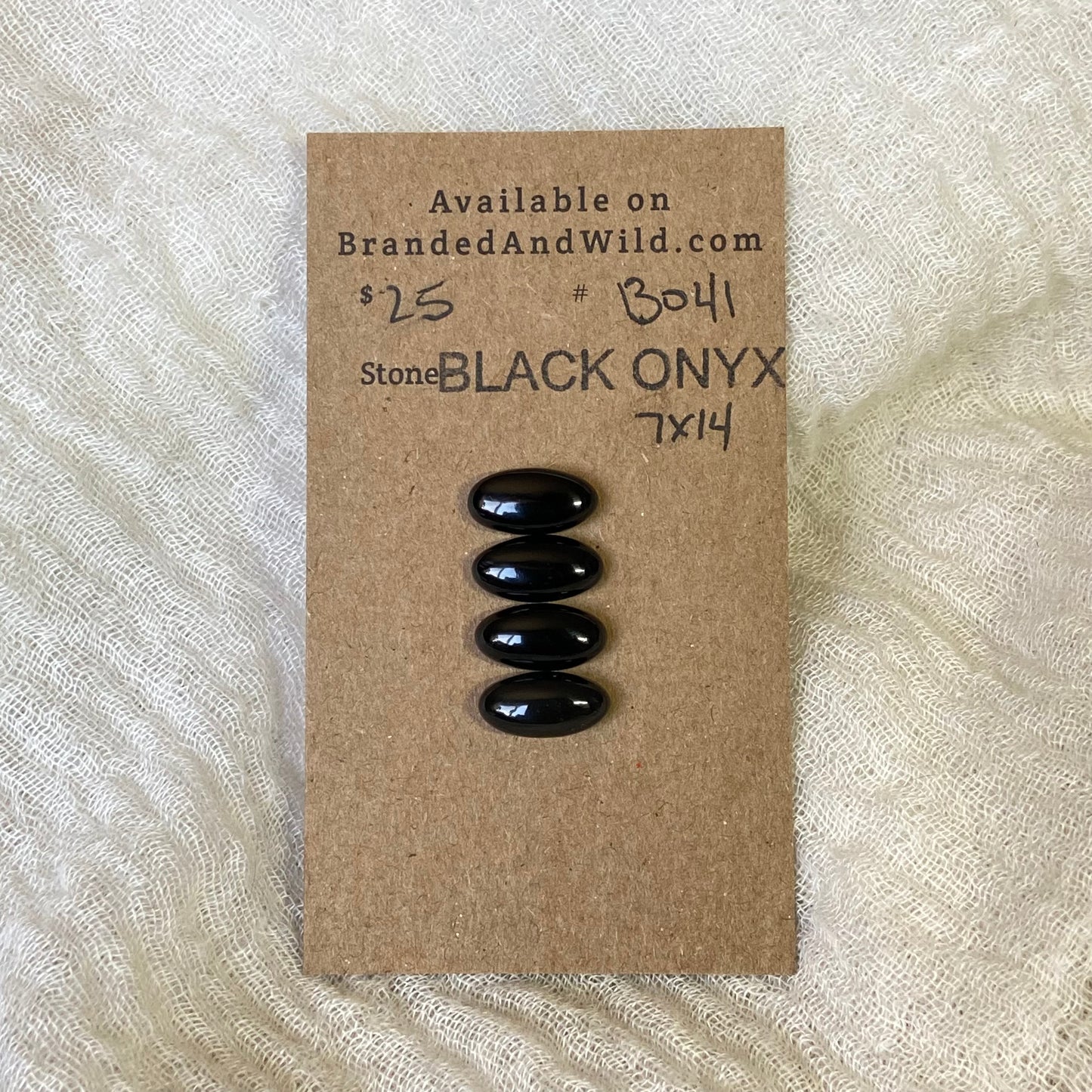 Black Onyx Cabochon - B041 2F08C380-8984-4658-B61A-6203C2E2278E Brandedandwild.com
