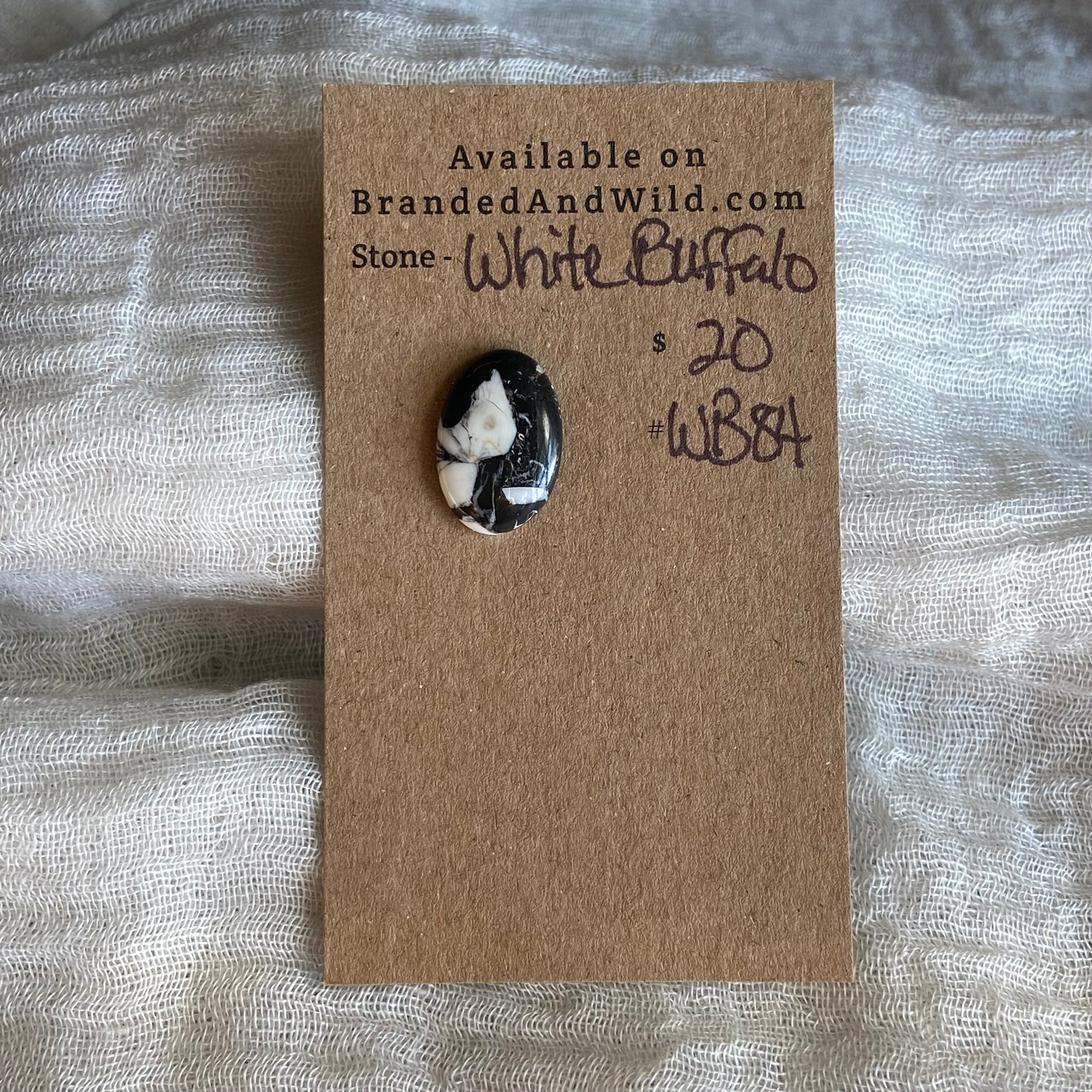 White Buffalo Cabochon - WB84