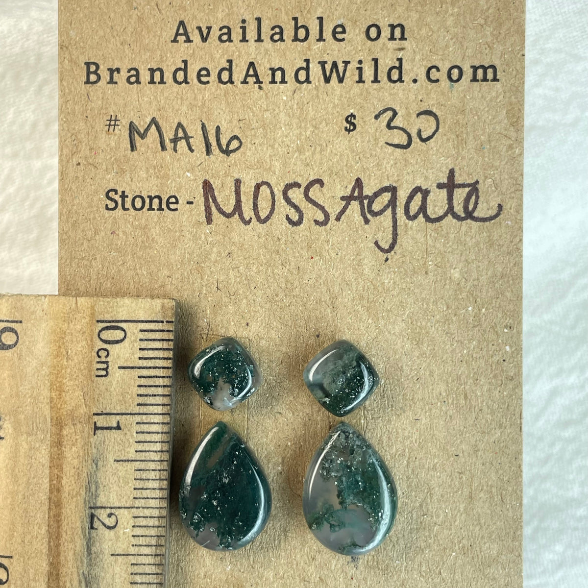 Moss Agate Cabochon - MA16 2F1AC71B-F9F5-4520-B2AC-9EECE9BE466F Brandedandwild.com
